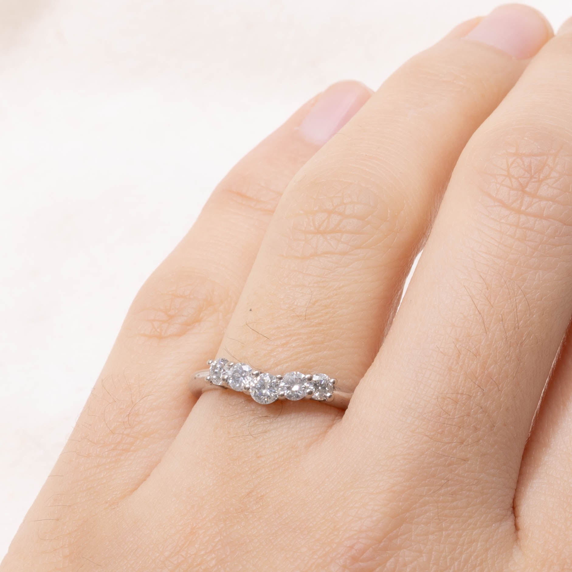 18k Five Stone Diamond Contour Ring | 0.50ctw | SZ 7.25