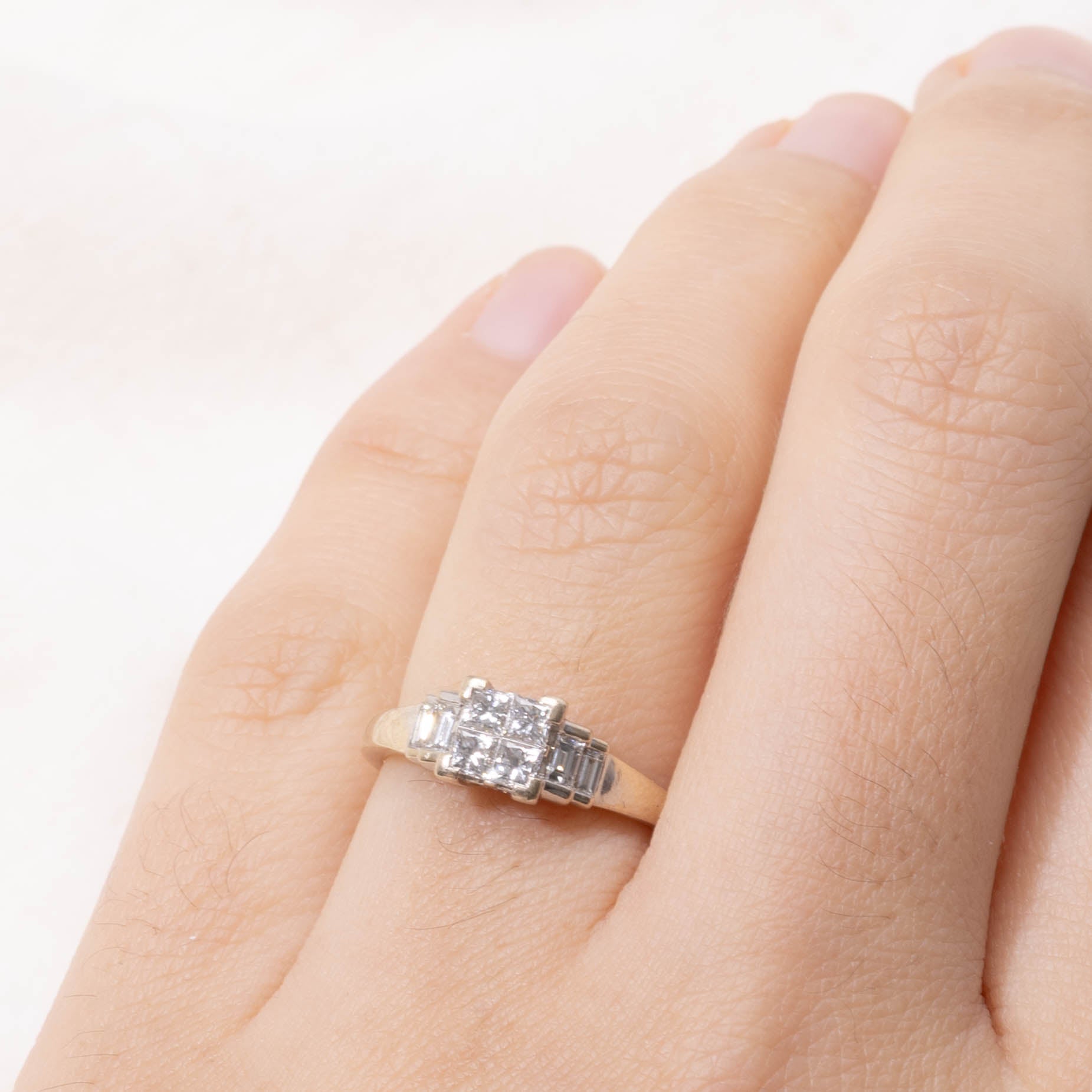 18k Diamond Grid Accented Ring | 0.50ctw | SZ 4.75