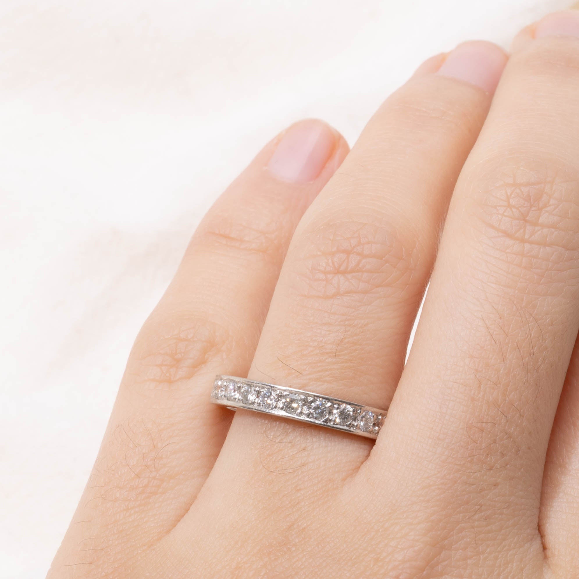 Platinum Semi Eternity Diamond Band | 0.80ctw | 3.35mm | SZ 8