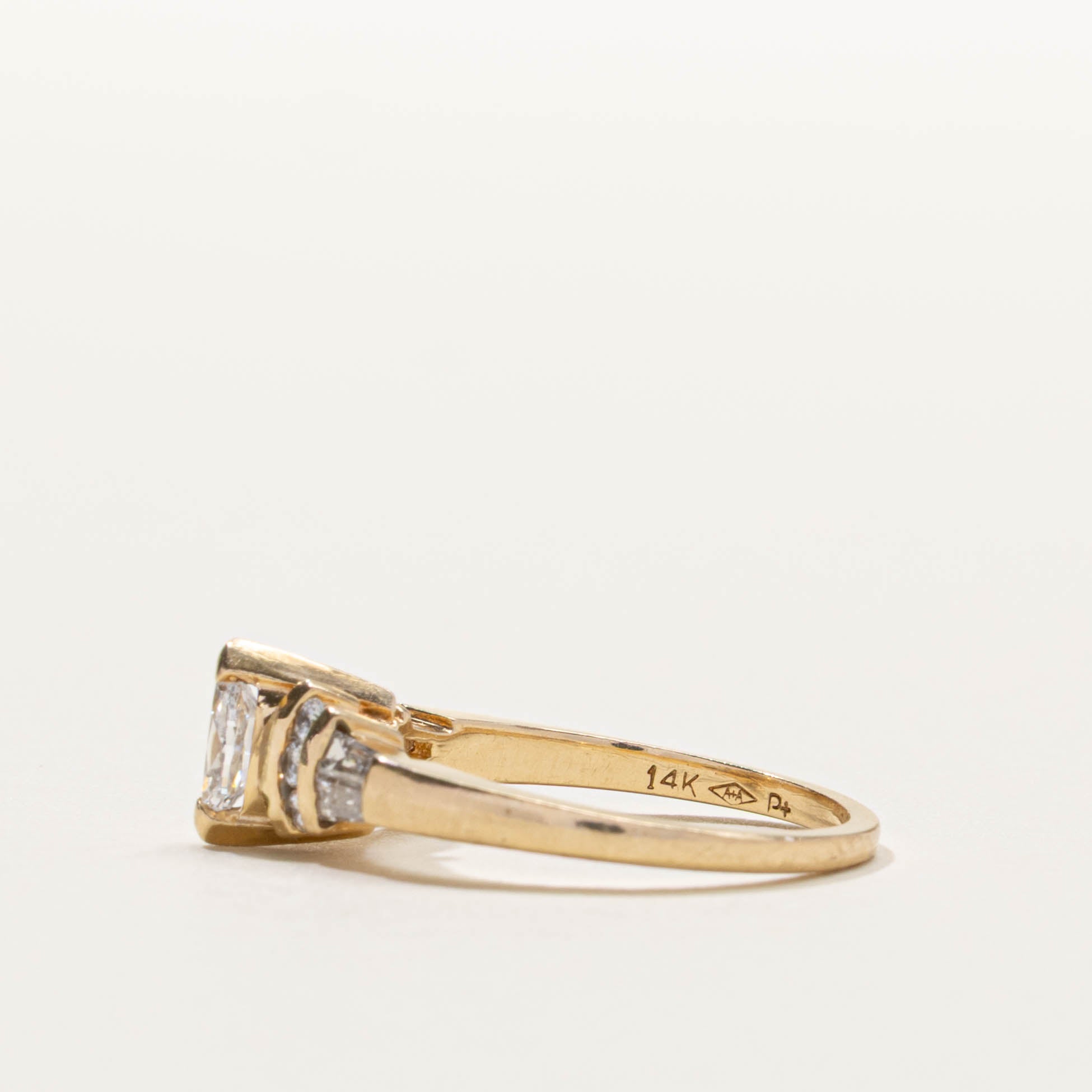 14k Marquise Cut Diamond Accented Ring | 0.51ctw | SZ 6