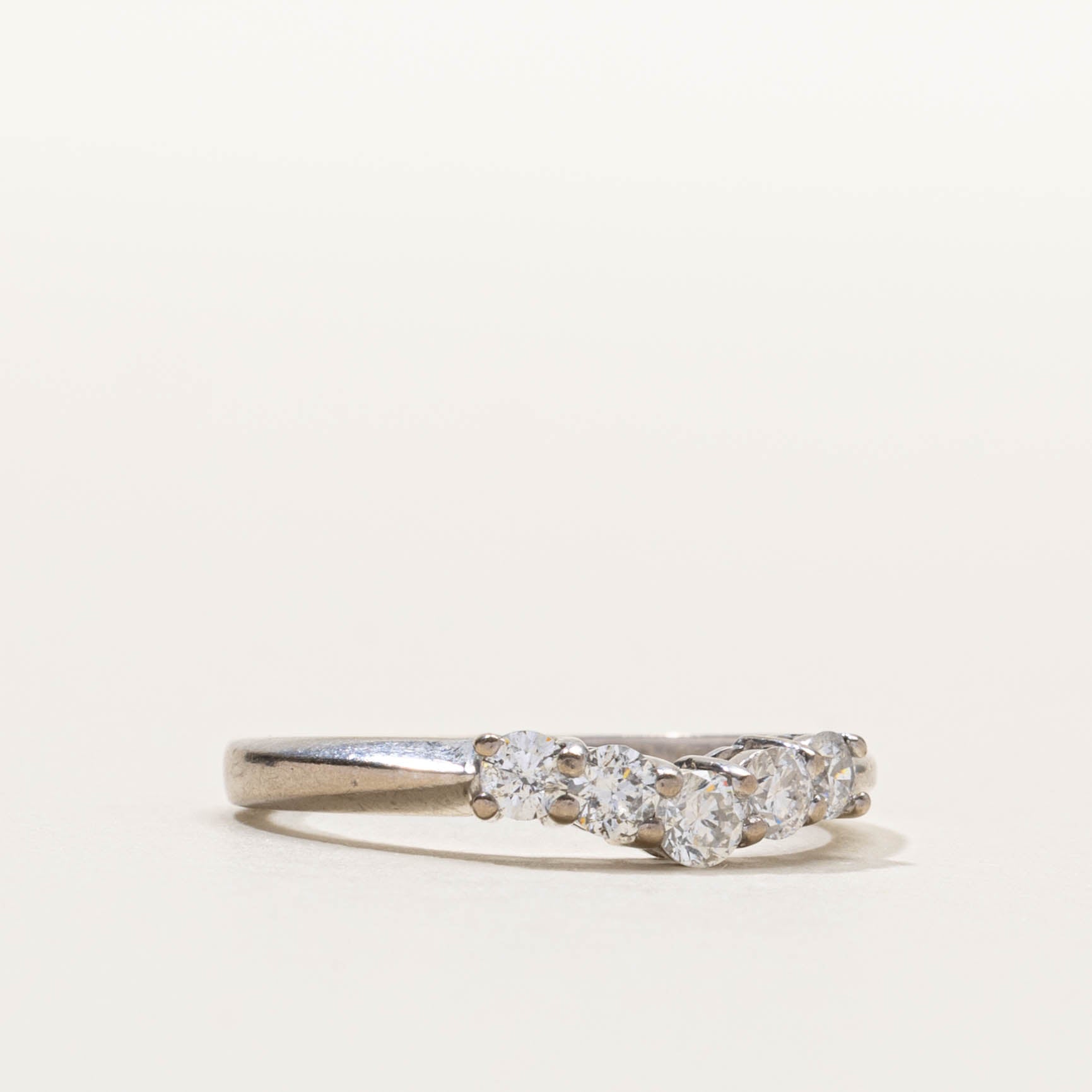 18k Five Stone Diamond Contour Ring | 0.44ctw | SZ 7.25