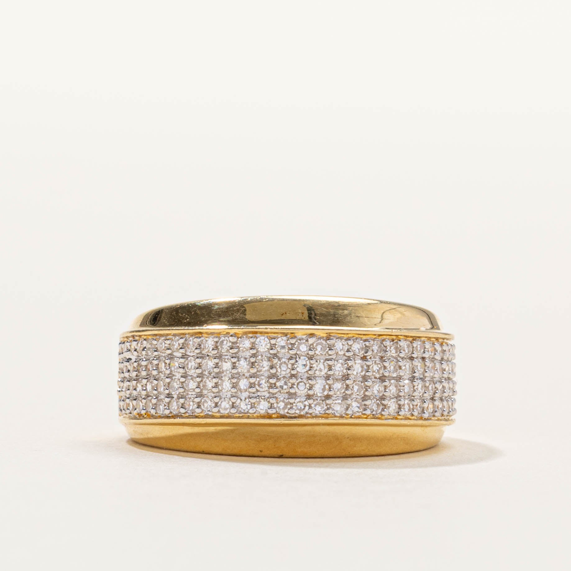French 18k Pavé Set Diamond Band | 0.60ctw | SZ 8