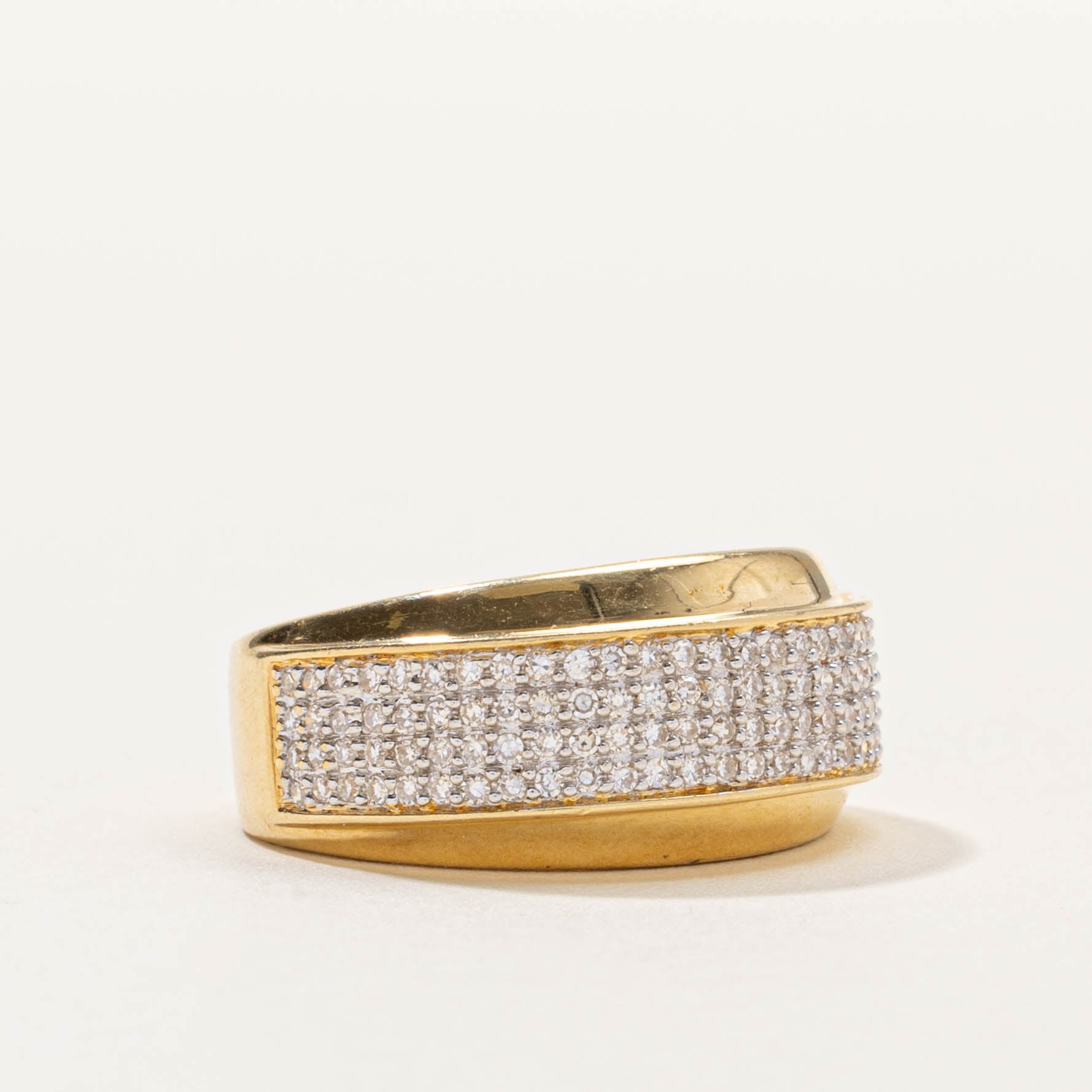 French 18k Pavé Set Diamond Band | 0.60ctw | SZ 8