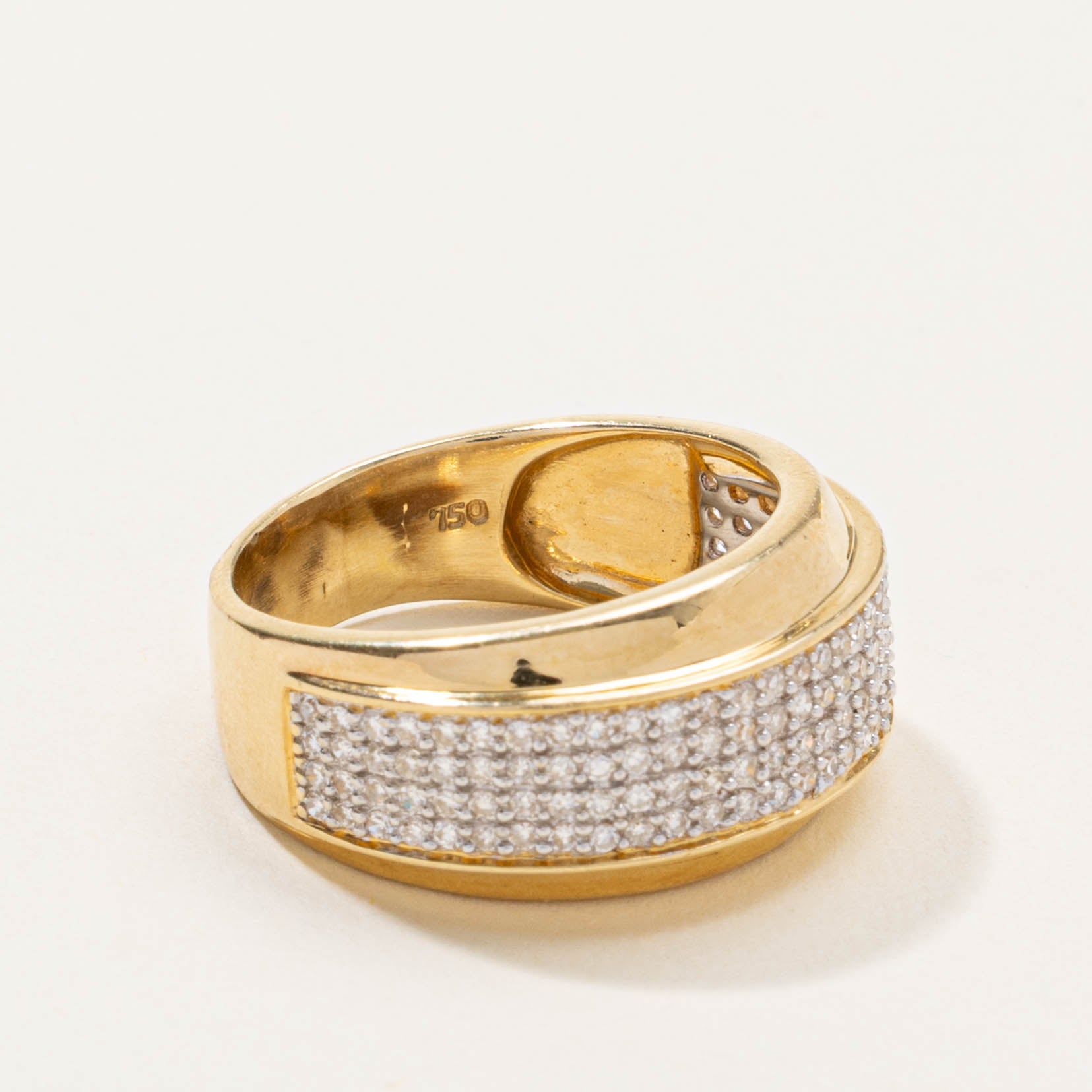 French 18k Pavé Set Diamond Band | 0.60ctw | SZ 8