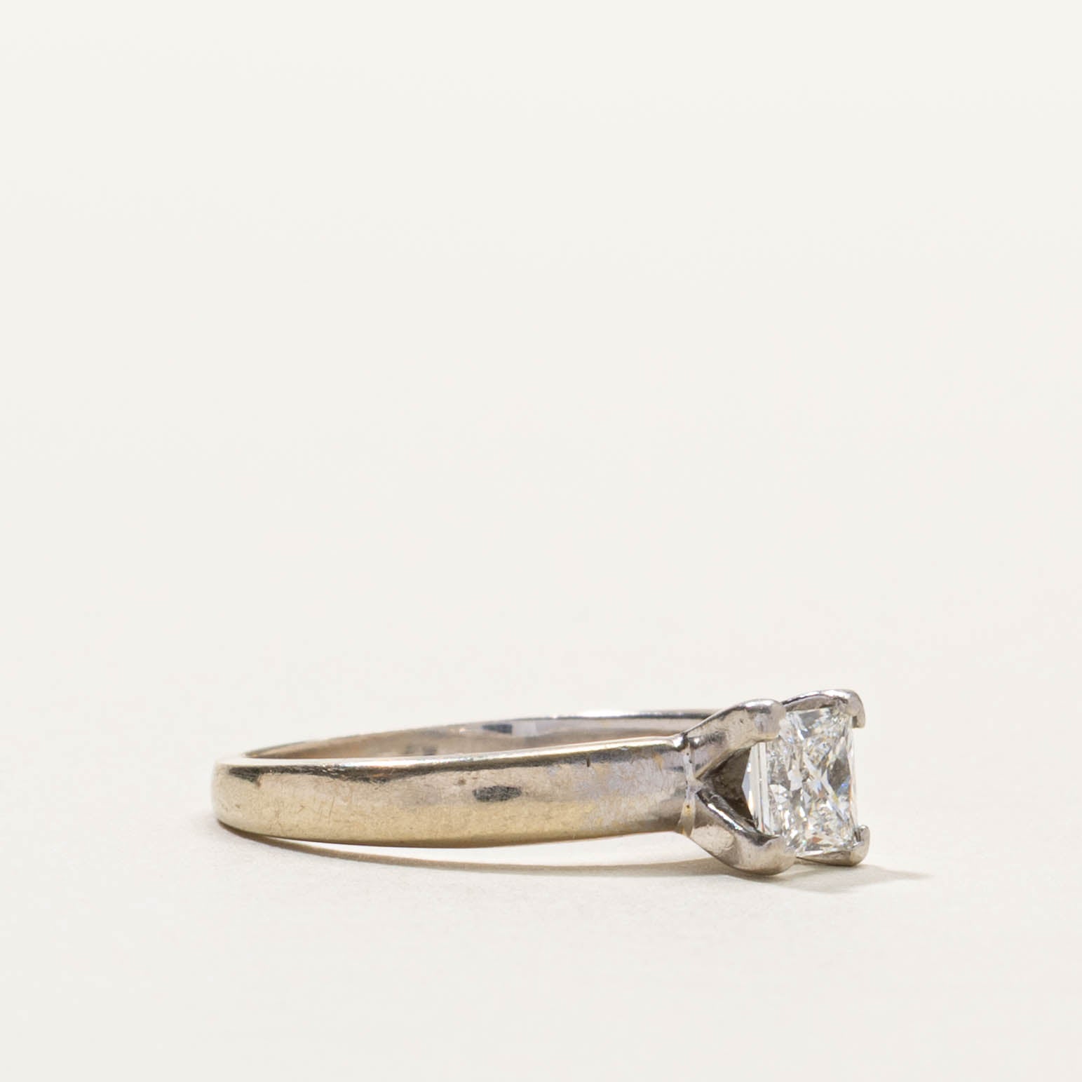18k Solitaire Princess Cut Diamond Ring | 0.44ct VS1 H/I | SZ 5