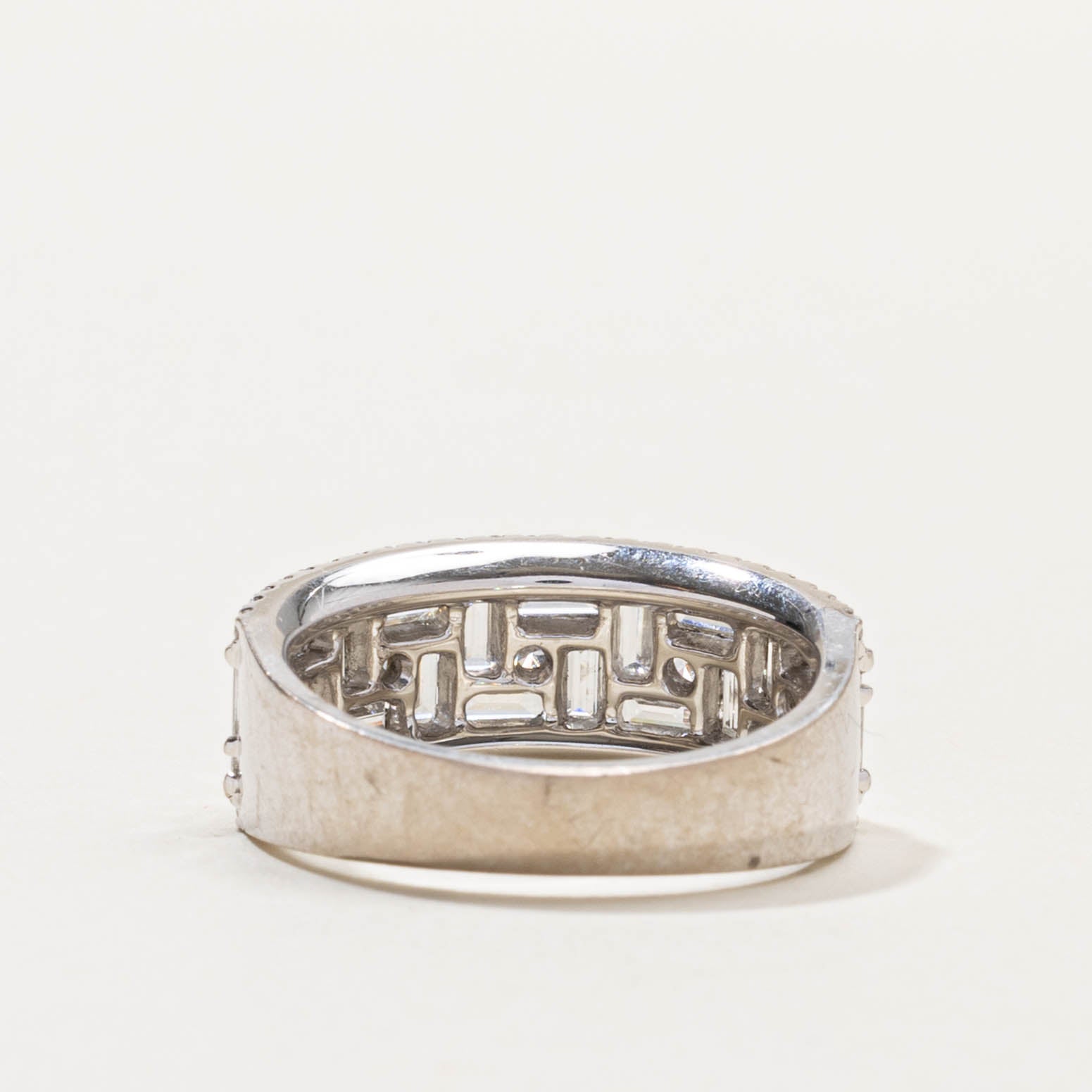 18k Mixed Cut Diamond Grid Ring | 1.00ctw | SZ 6.5