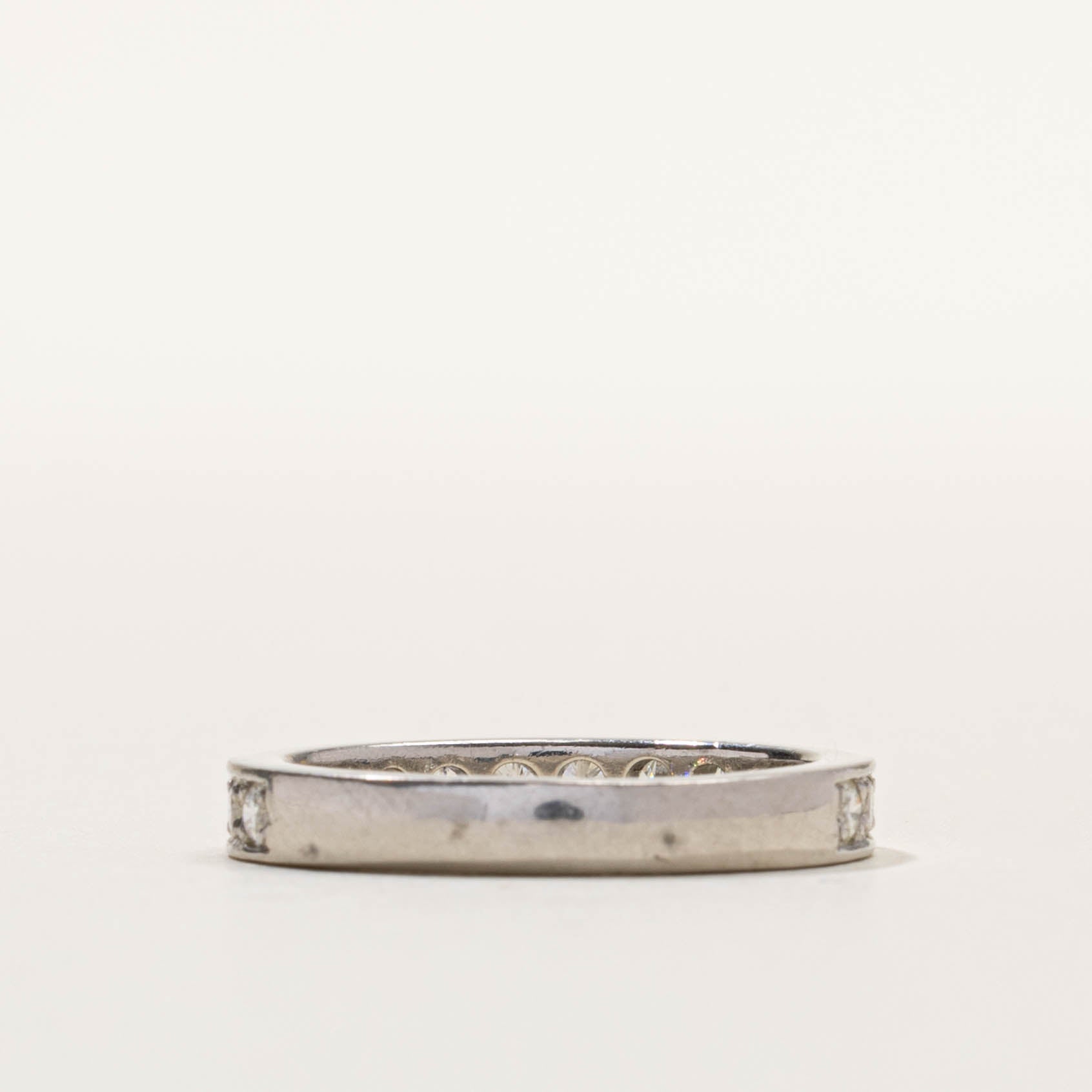 Platinum Semi Eternity Diamond Band | 0.80ctw | 3.35mm | SZ 8