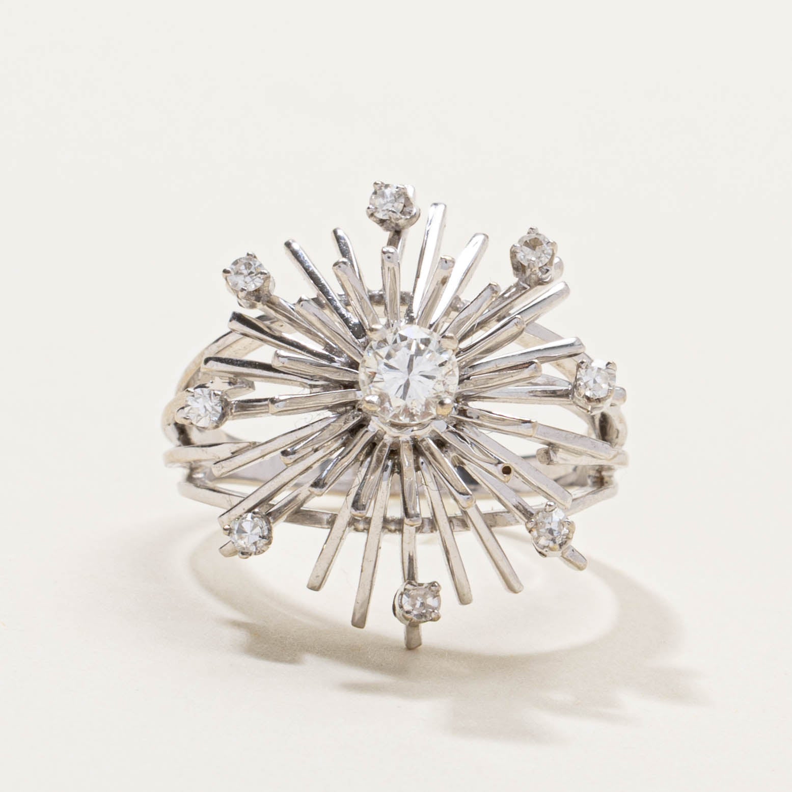 18k Diamond Sunburst Cocktail Ring | 0.49ctw | SZ 7