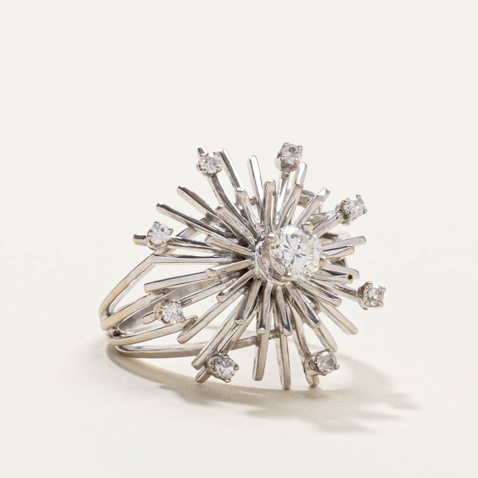 18k Diamond Sunburst Cocktail Ring | 0.49ctw | SZ 7