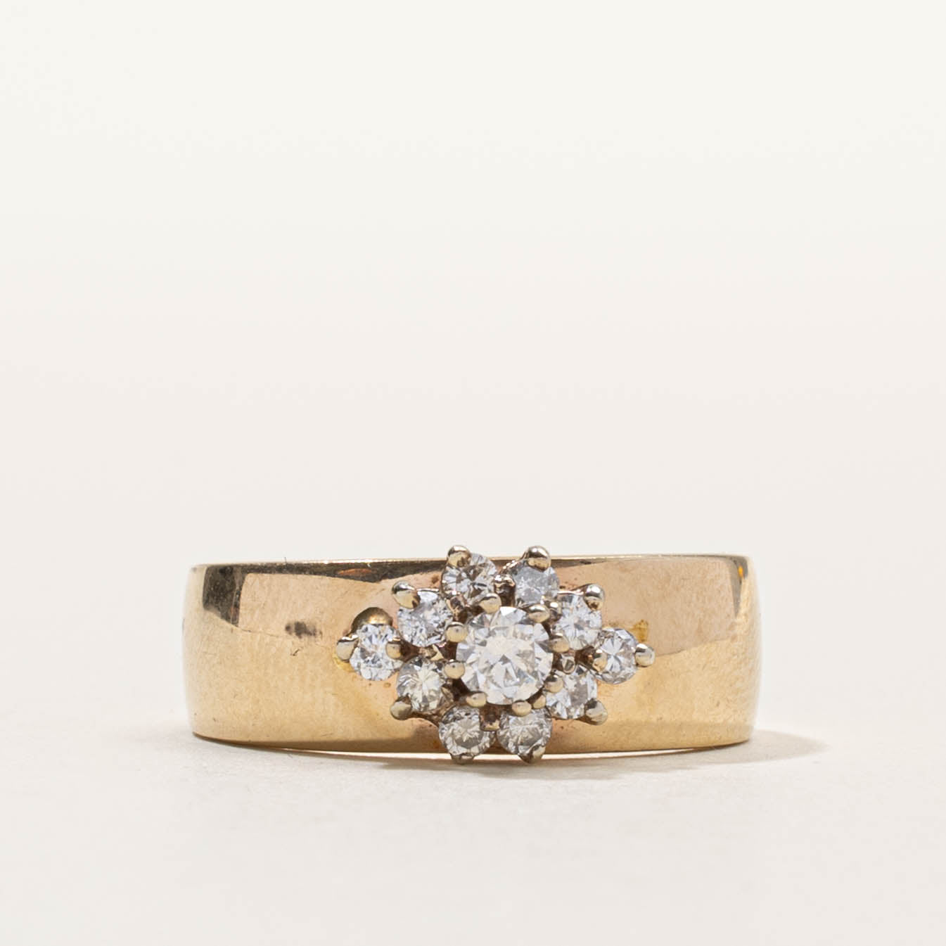 14k Diamond Petal Cluster Ring | 0.37ctw | SZ 7.25