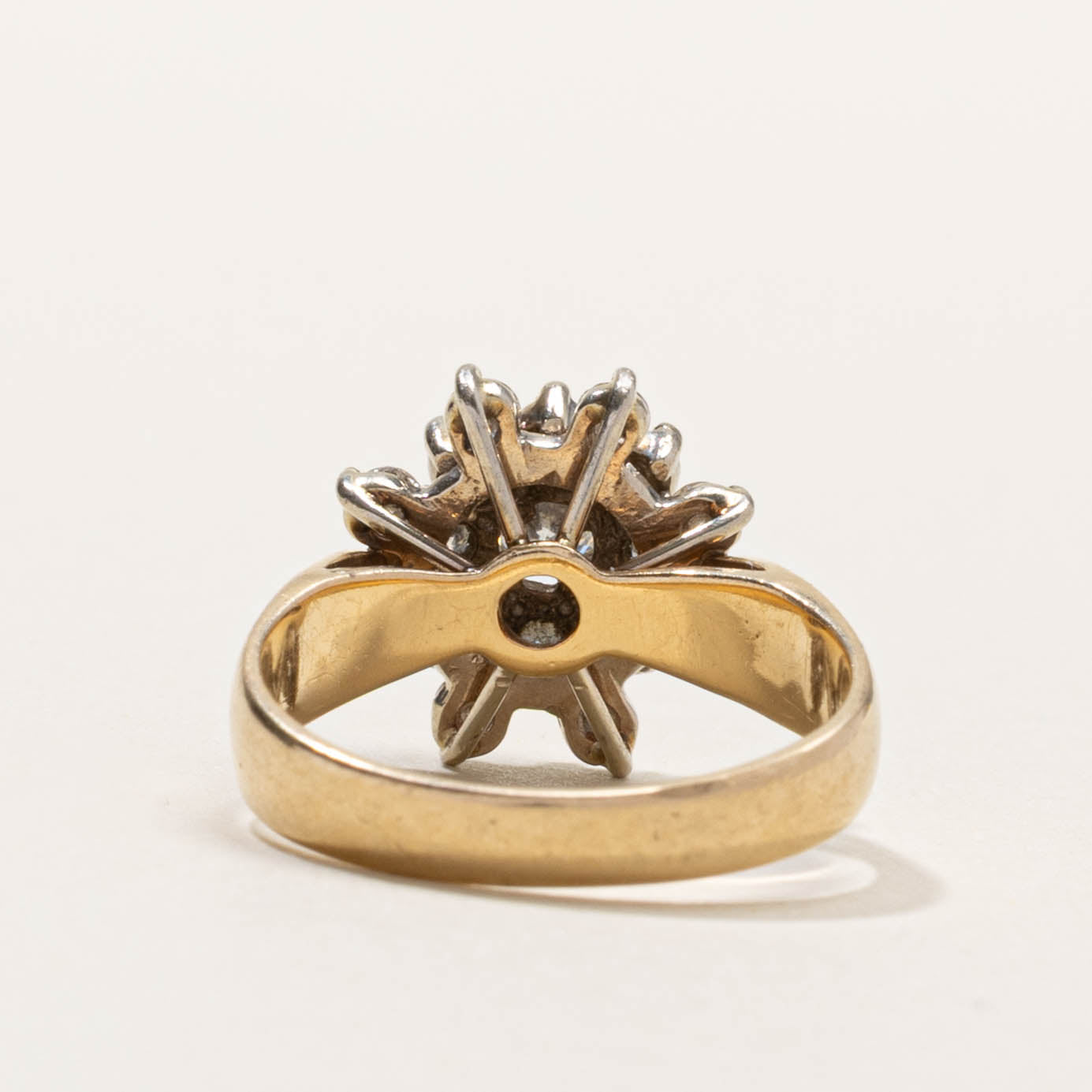 14k Diamond Floral Cluster Ring | 0.80ctw | SZ 6