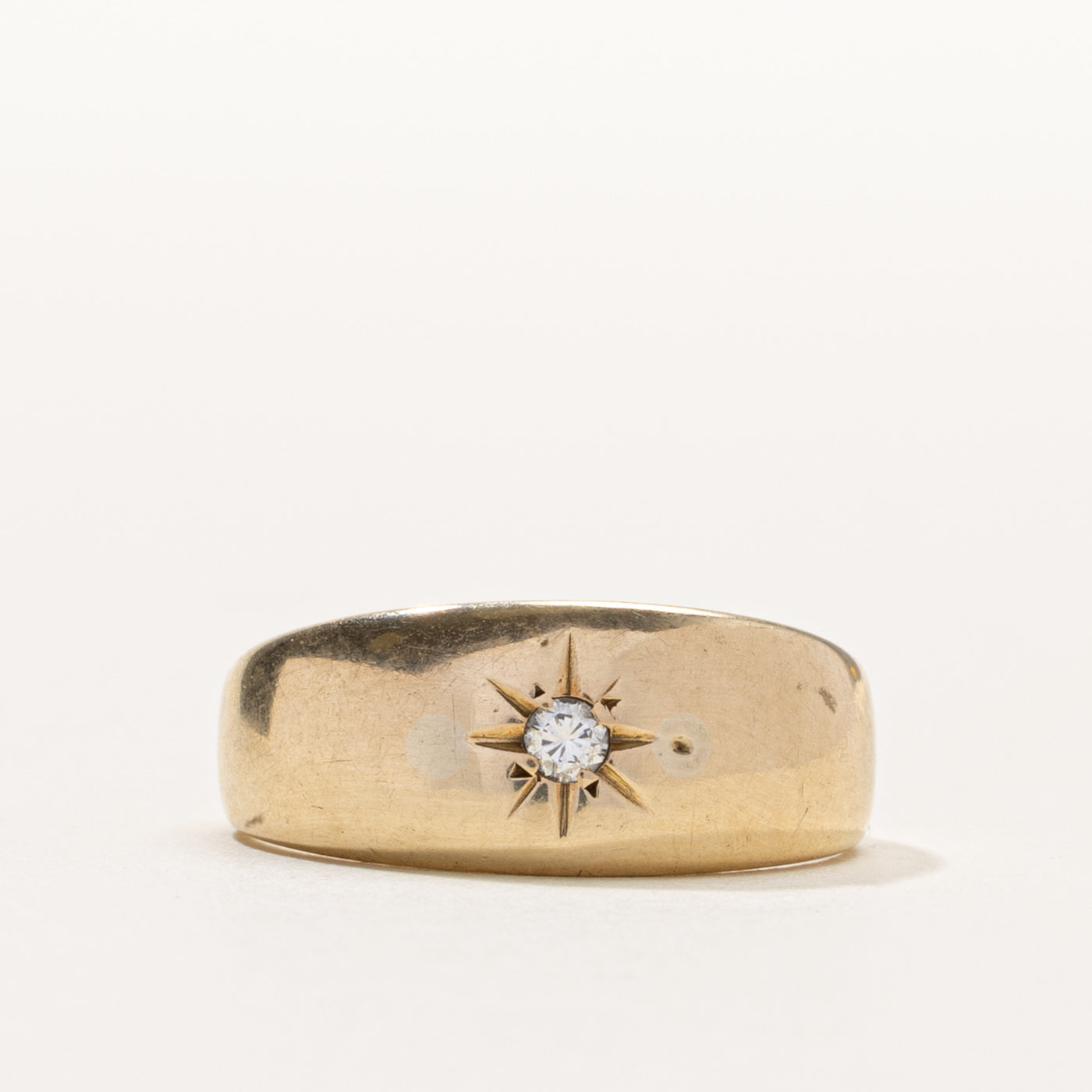 10k Star Set Diamond Band | SZ 6.75