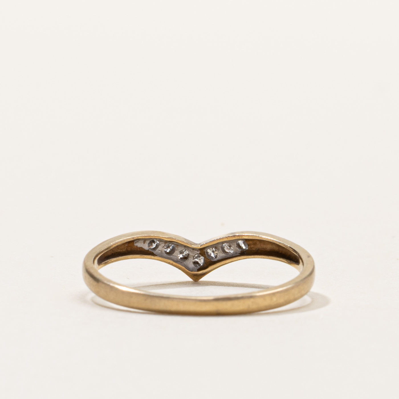 10k Diamond Accented Chevron Ring | SZ 6.75