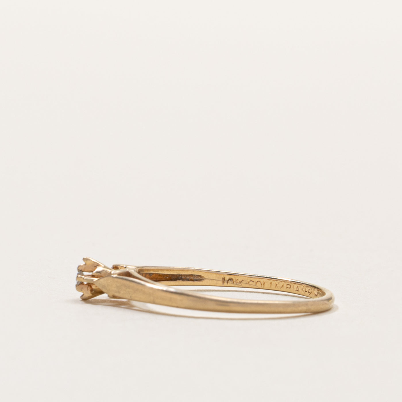 10k Diamond Petite Floral Ring | SZ 5
