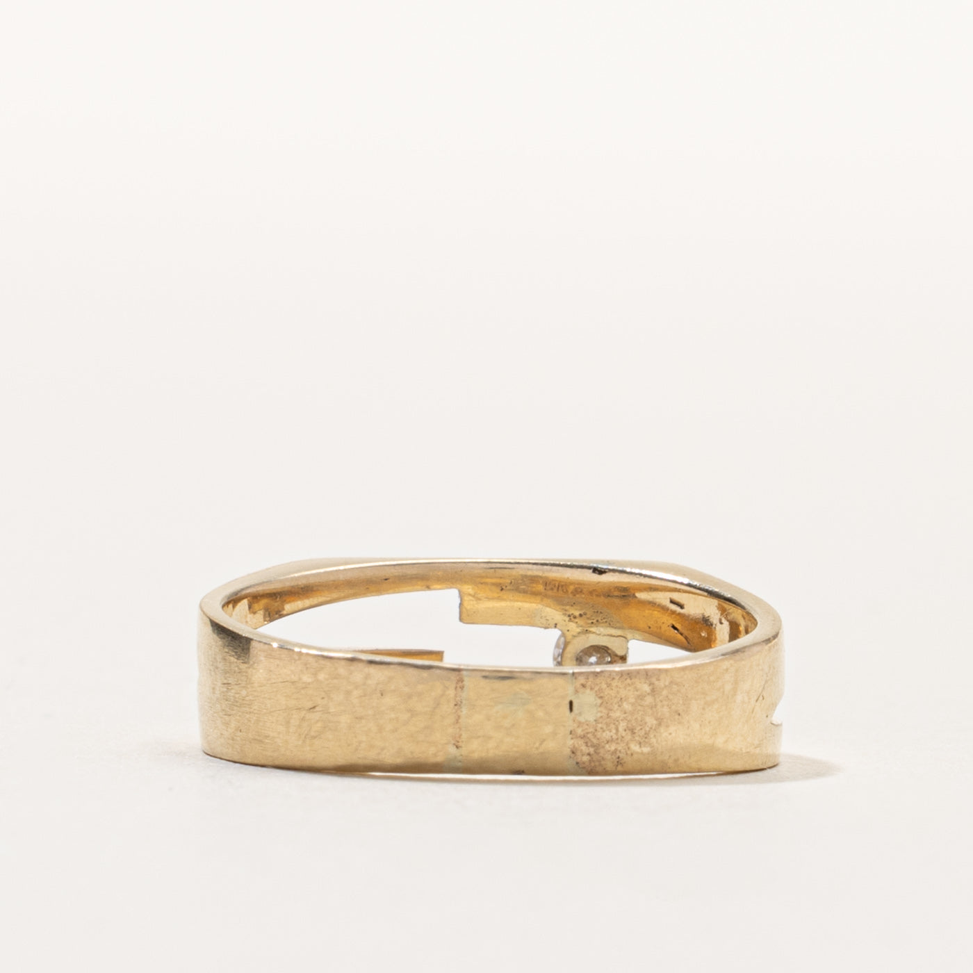 10k Diamond Geometric Layered Ring | SZ 6.25