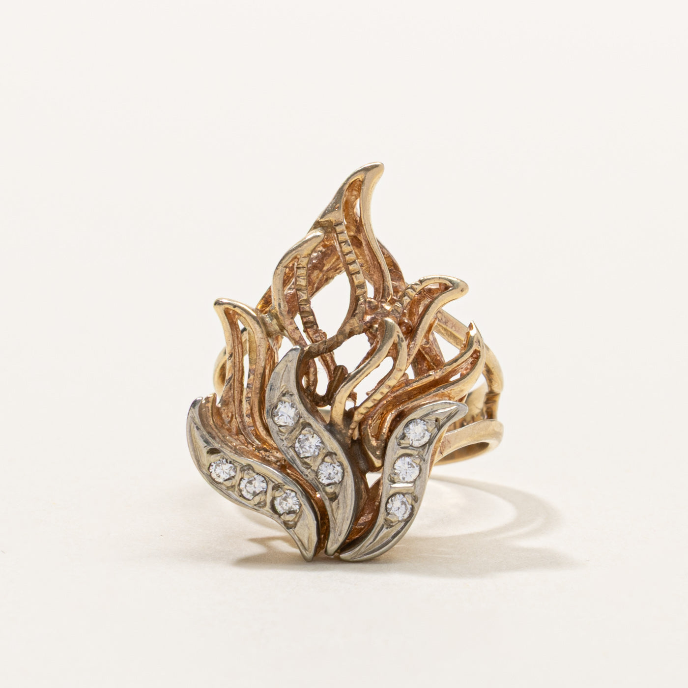 10k Diamond Flame Ring | SZ 5.5