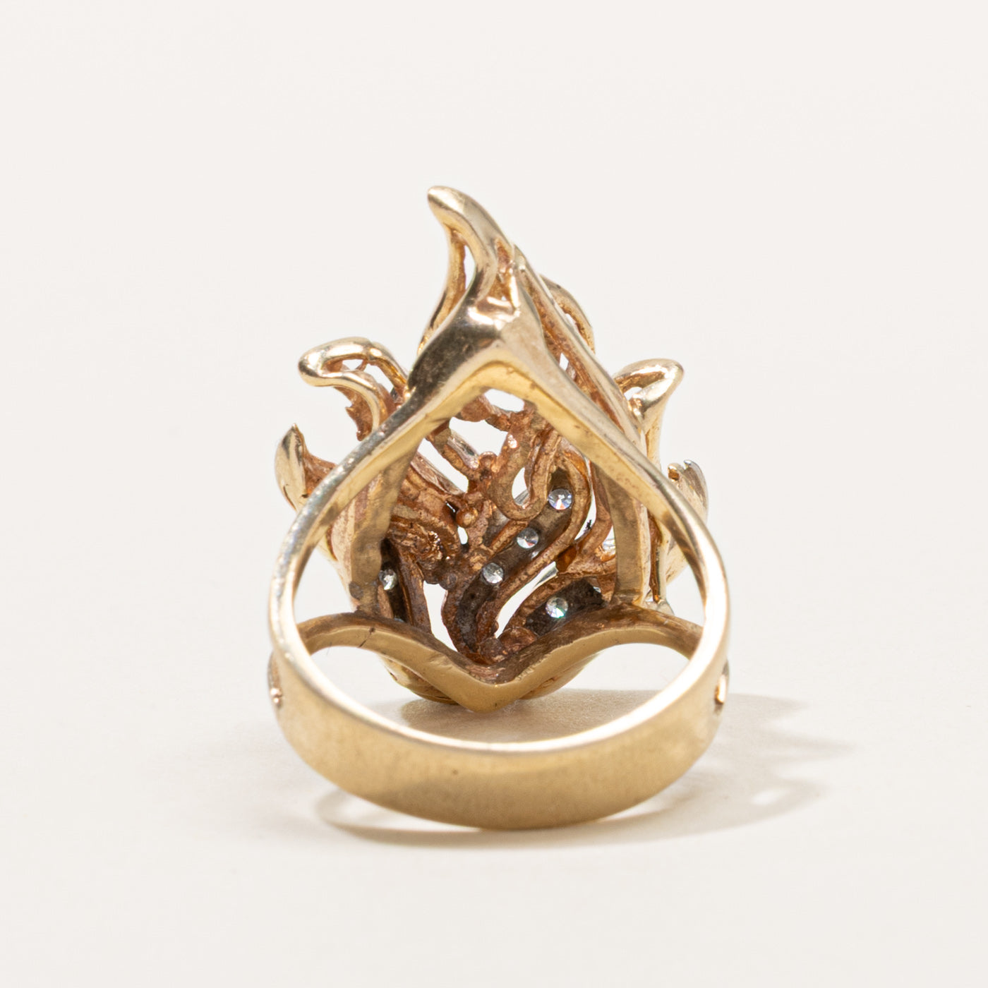 10k Diamond Flame Ring | SZ 5.5