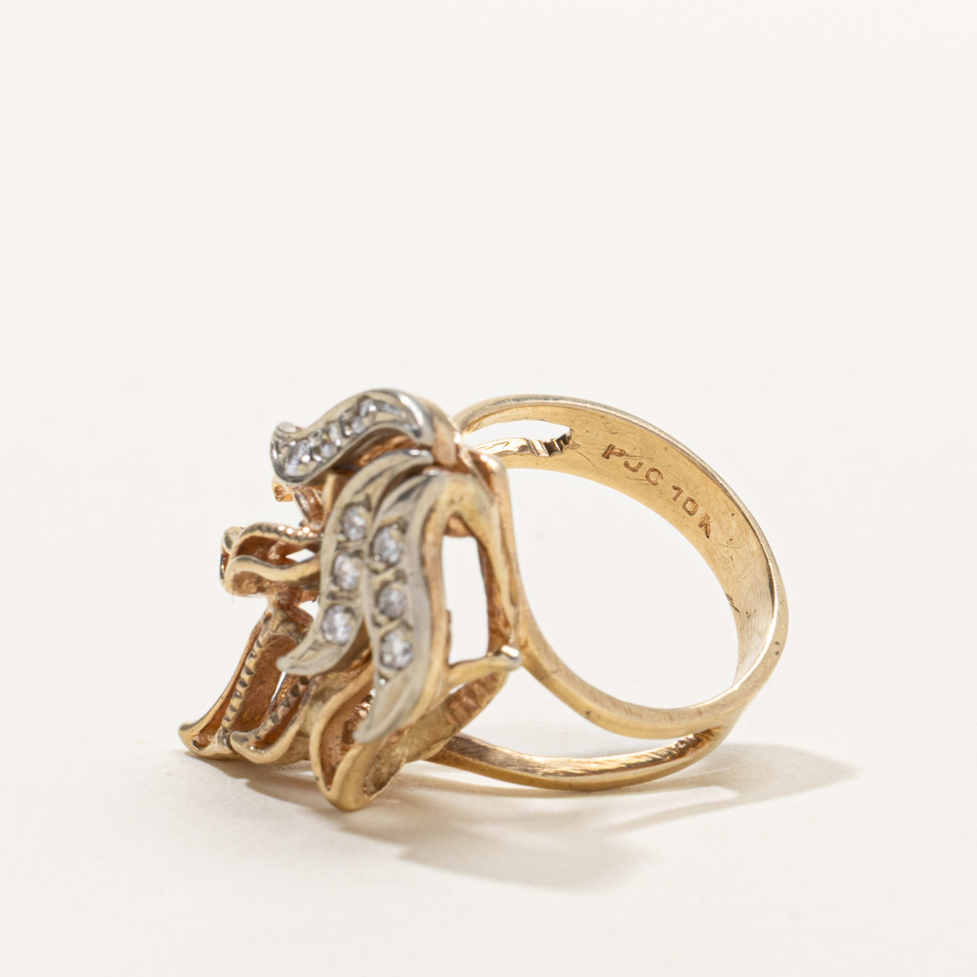 10k Diamond Flame Ring | SZ 5.5