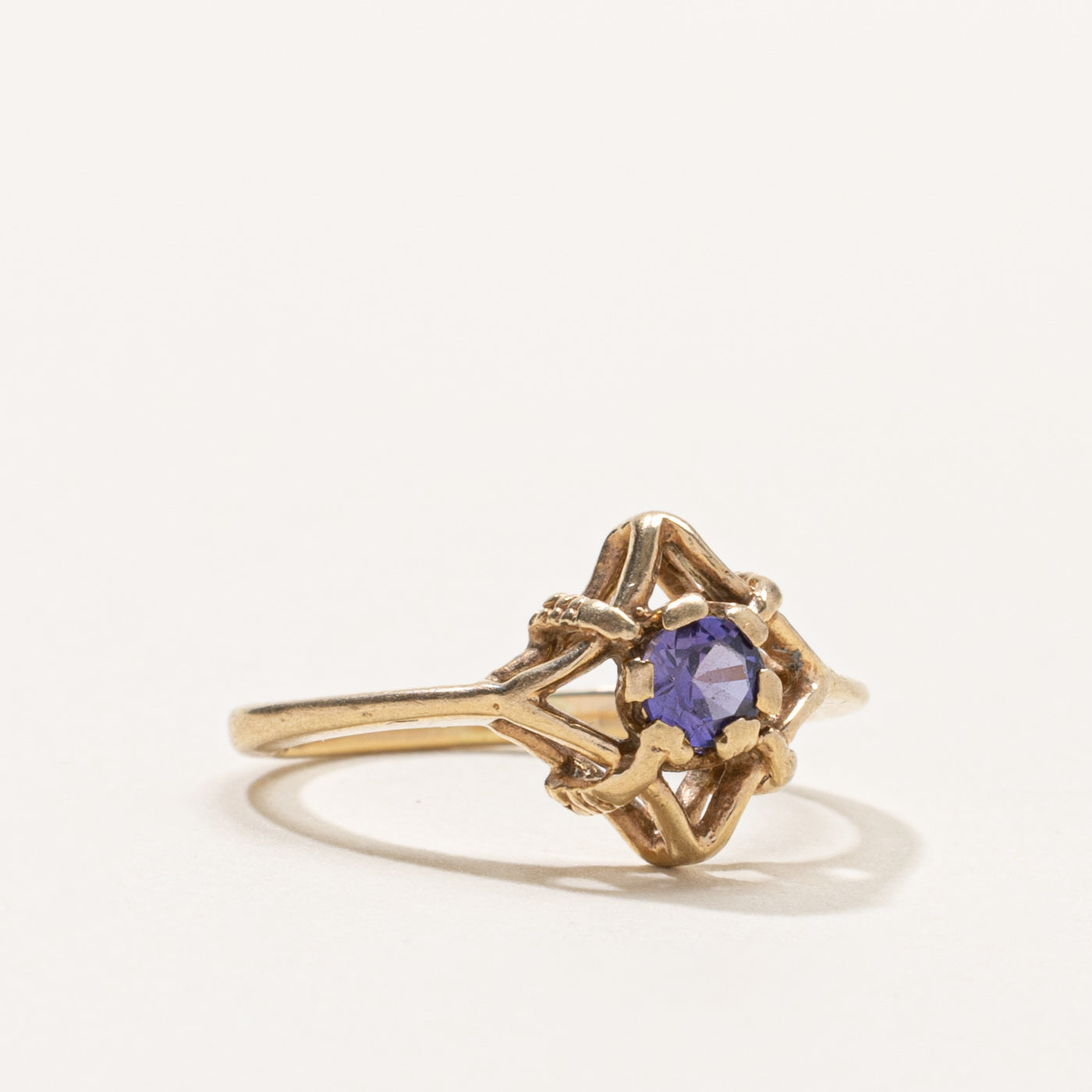 10k Synthetic Sapphire Geometric Ring | SZ 5