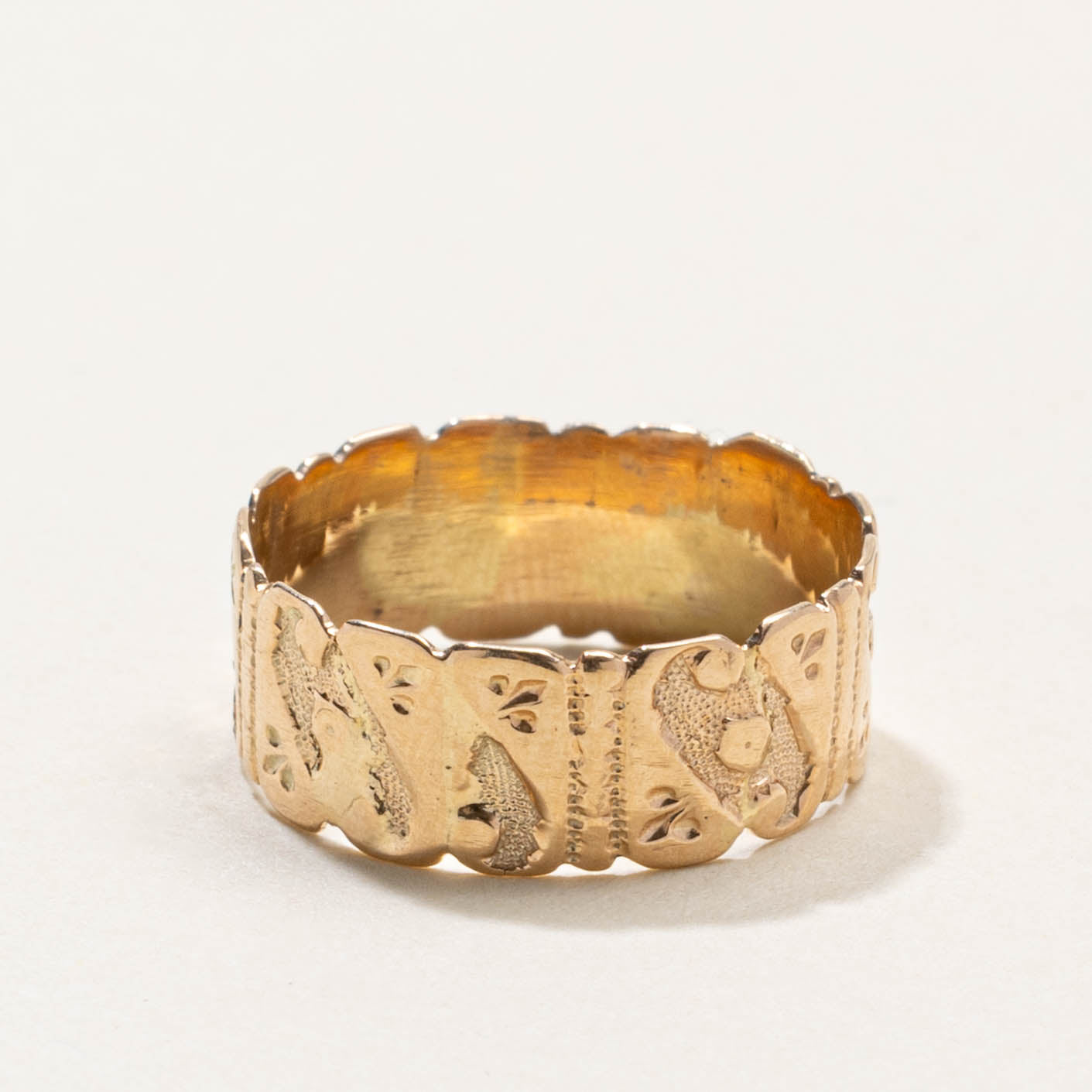 10k Rough Textured Band | 6.40mm | SZ 5