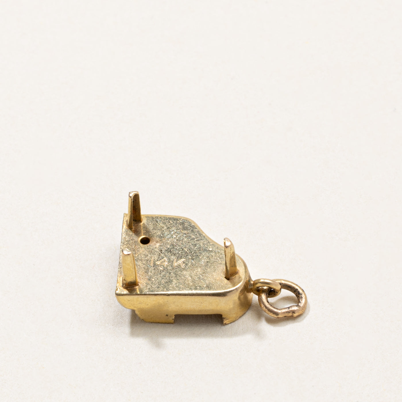 14k Enamel Detailed Piano Charm
