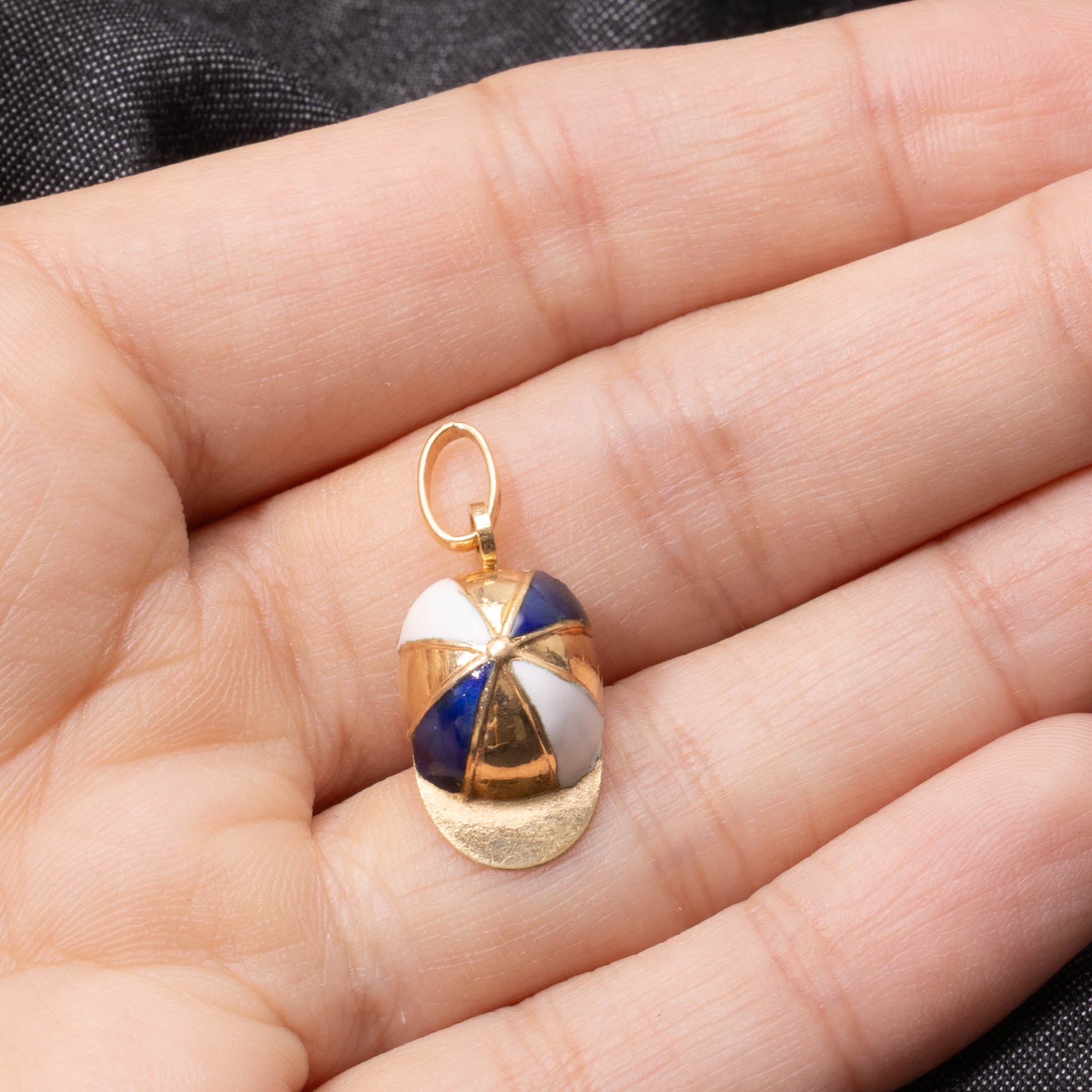Italian Enamel Pinwheel Baseball Cap Charm