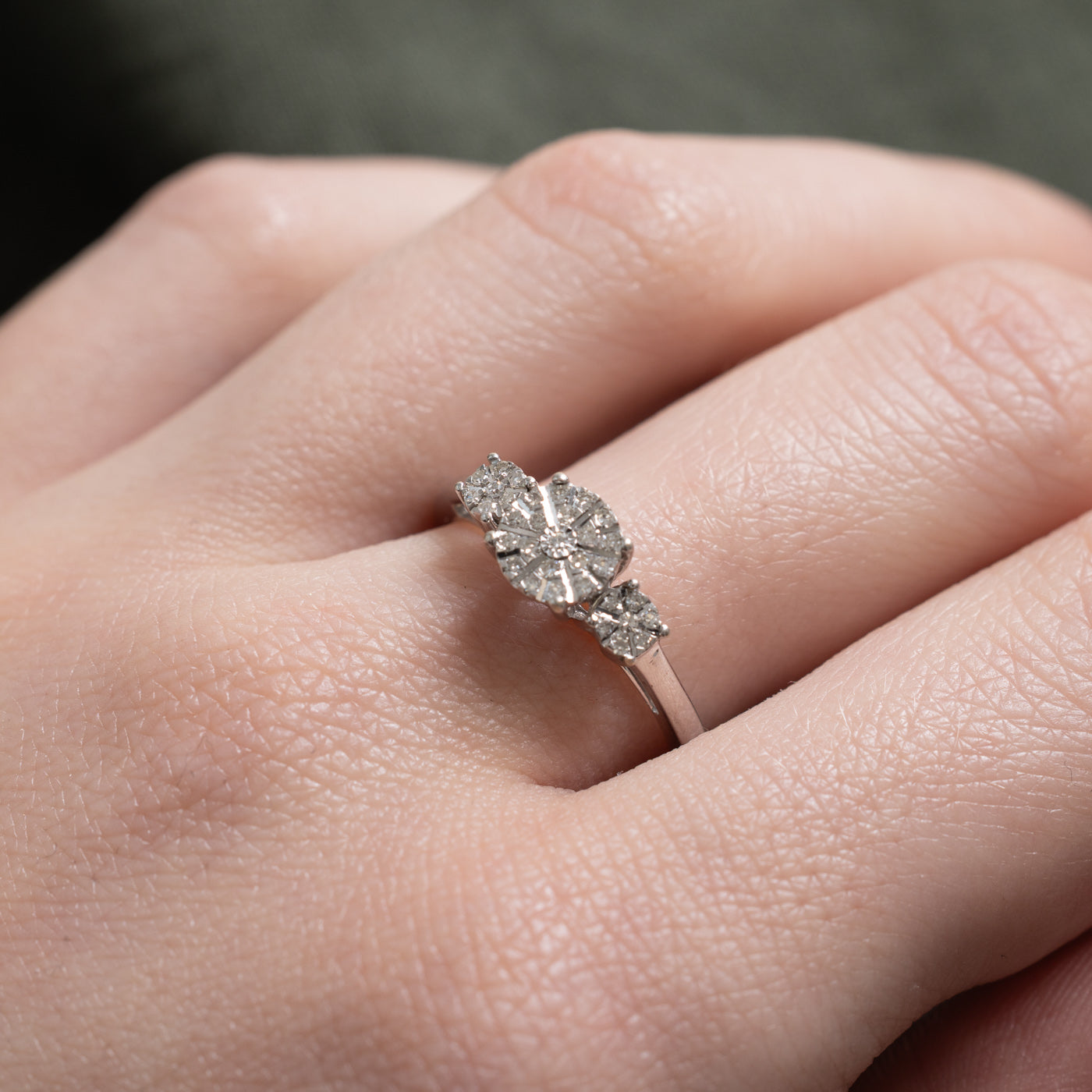 10k Illusion Set Diamond Ring | 0.10ctw | SZ 6.75