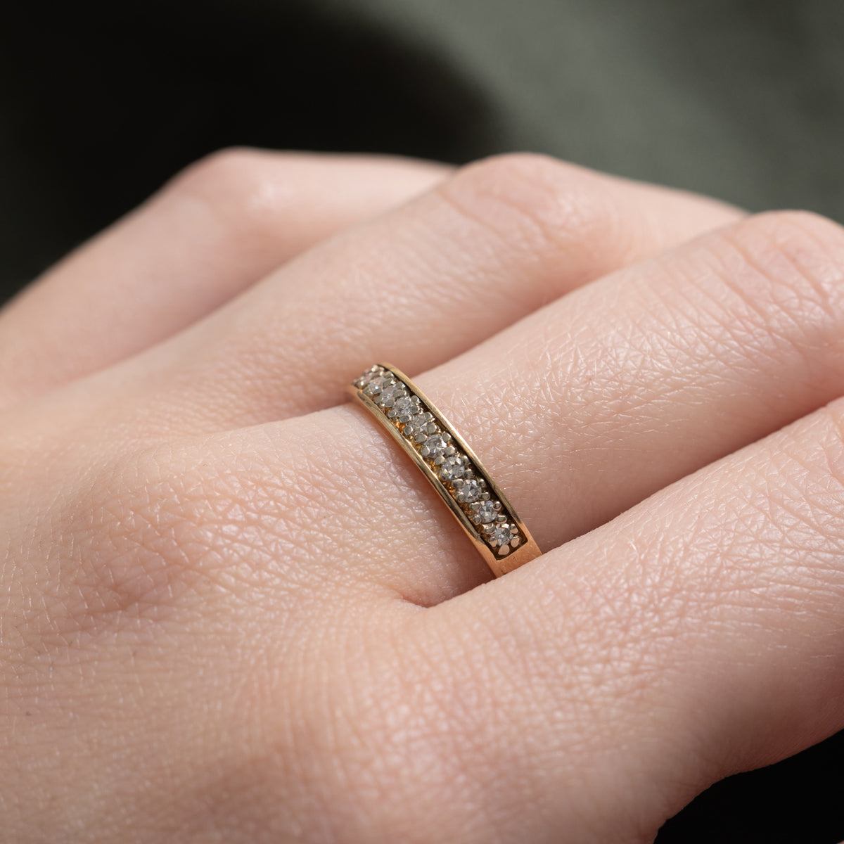 14k Semi Eternity Diamond Band | 0.08ctw | 3.70mm | SZ 7
