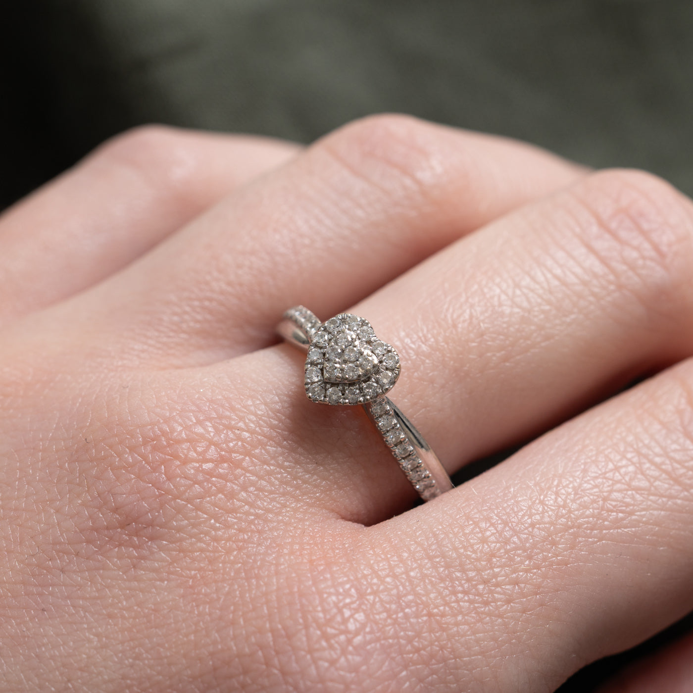 10k Diamond Cluster Heart Ring | 0.25ctw | SZ 7
