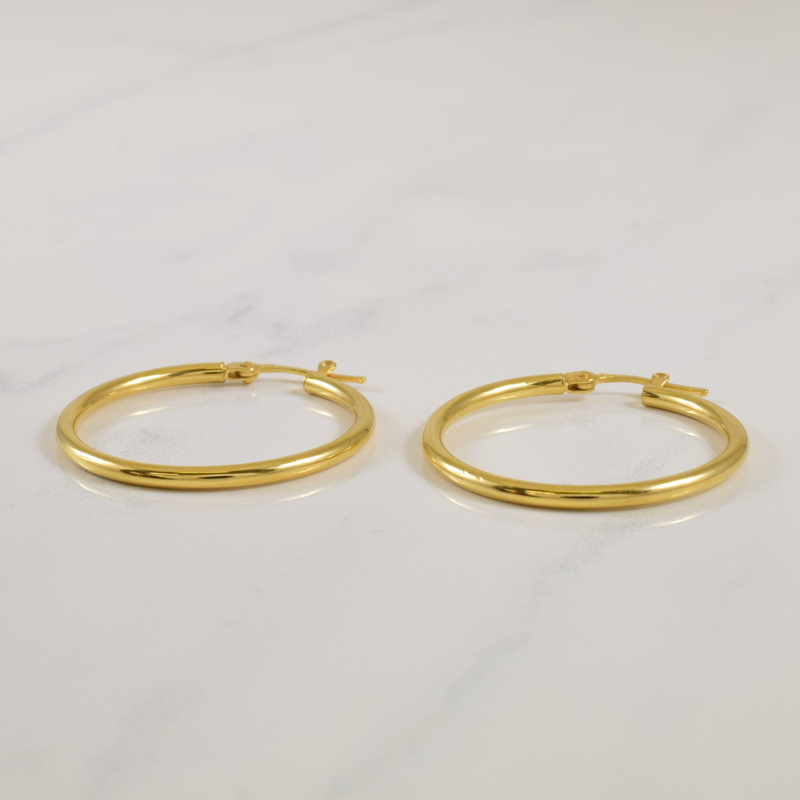 18k Yellow Gold Hoop Earrings |