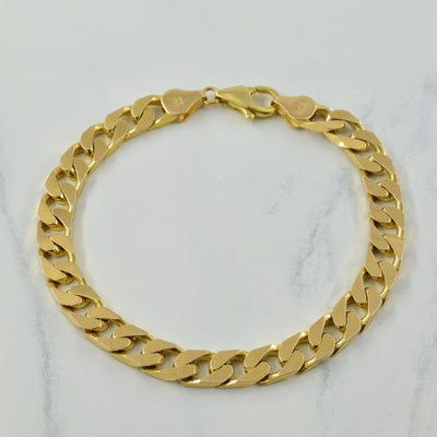 Italian 10k Yellow Gold Cuban Link Bracelet| 8.5