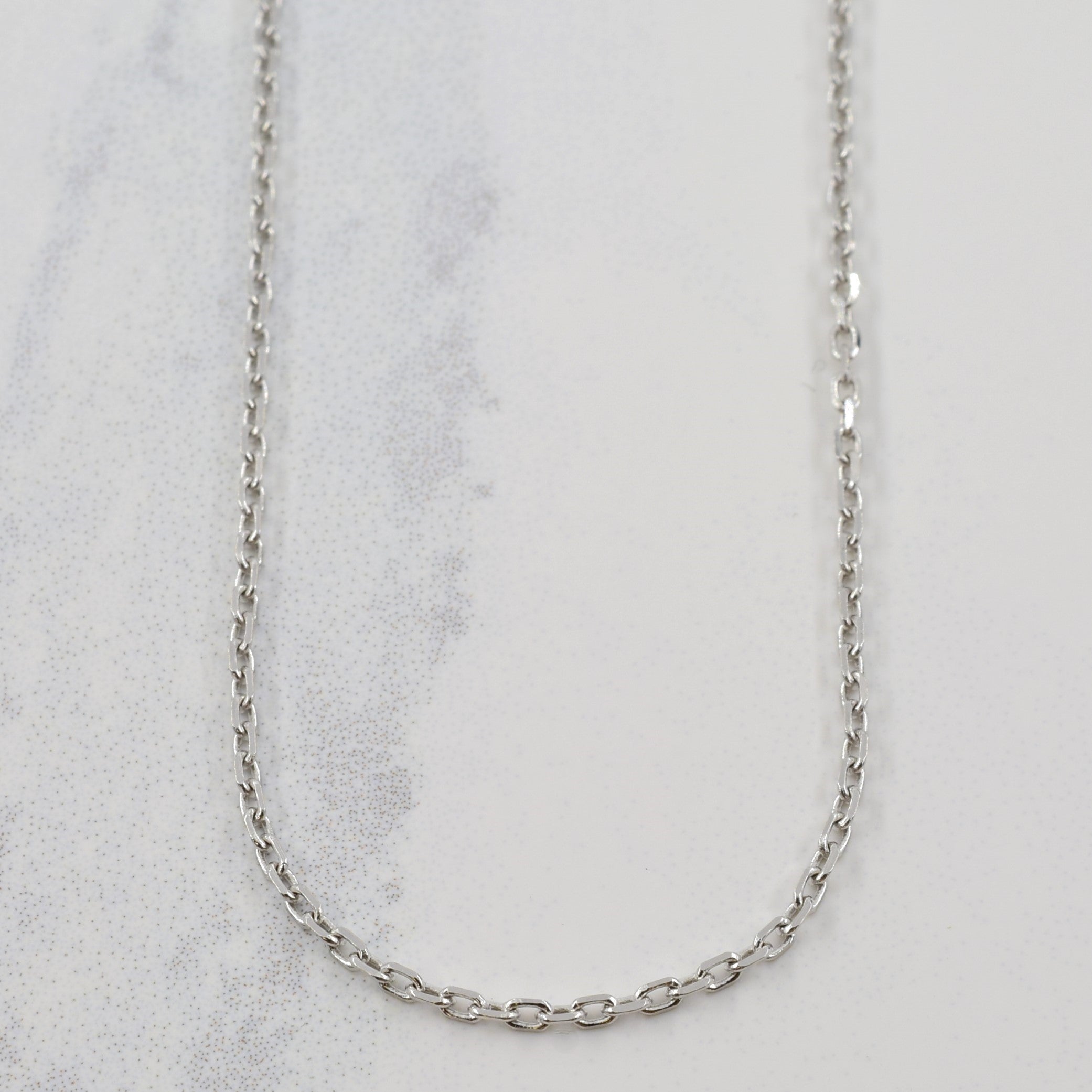 14k White Gold Cable Chain | 17" |