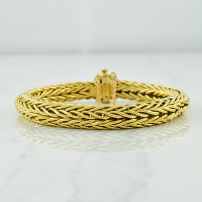 18k Yellow Gold Foxtail Chain Bracelet | 8.75