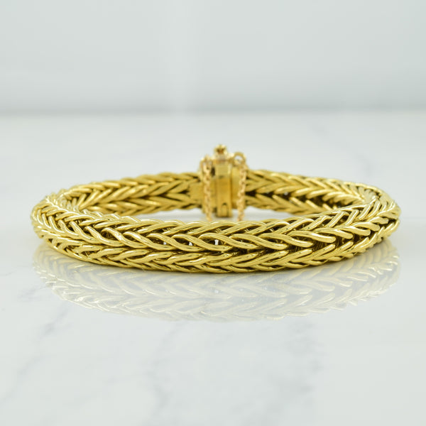 18k Yellow Gold Foxtail Chain Bracelet | 8.75