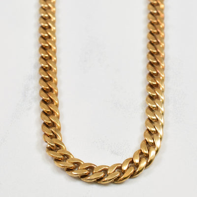10k Yellow Gold Curb Chain | 17.25