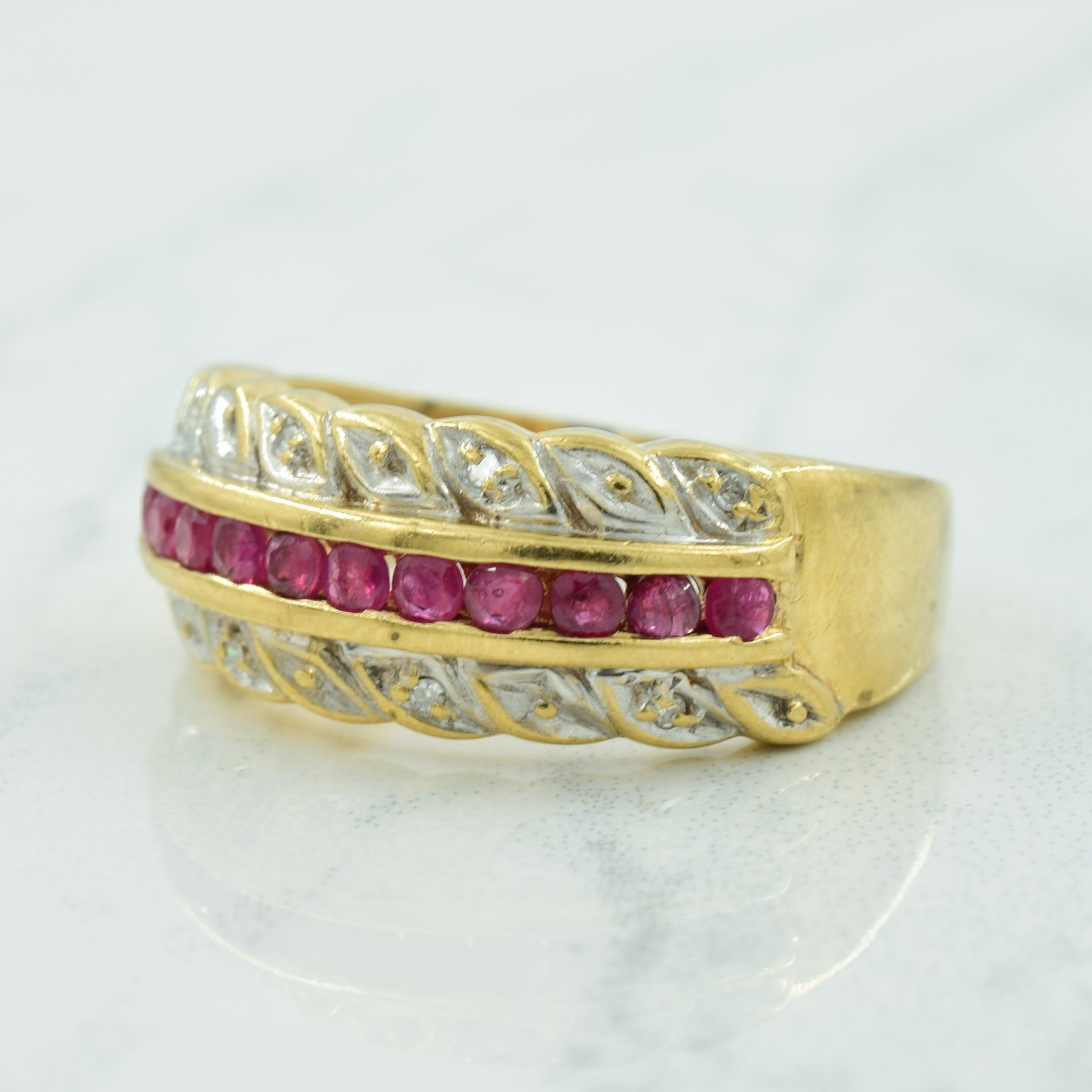 Ruby & Diamond Ring | 0.50ctw, 0.03ctw | SZ 8.25 |