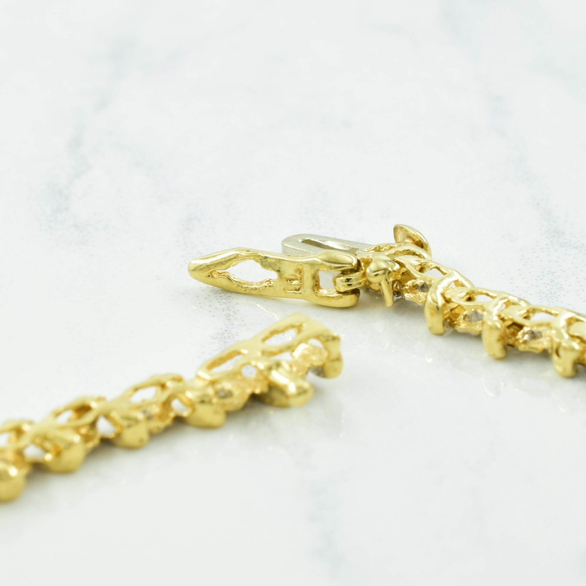 Diamond 14k Yellow Gold Bracelet | 0.90ctw | 7.25" |