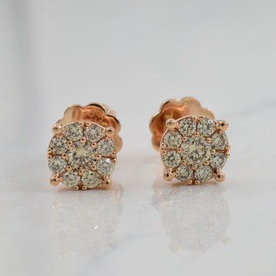 Chocolate Diamond Cluster Stud Earrings | 0.58ctw |
