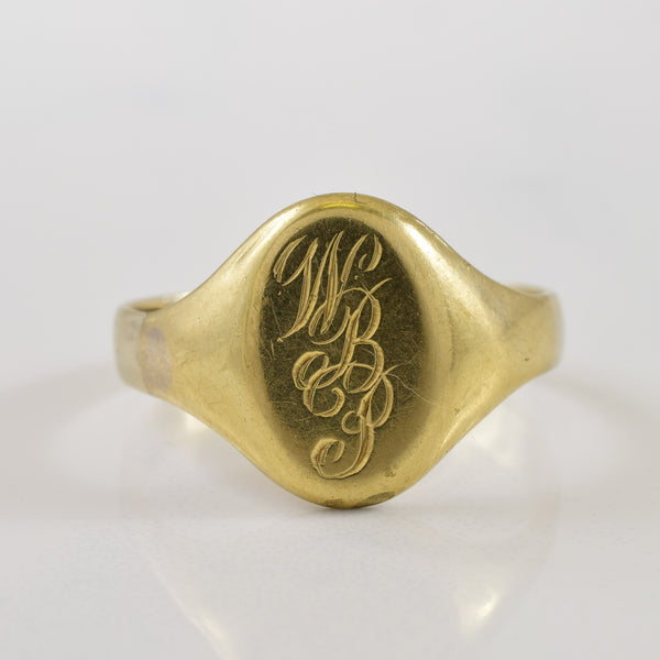'WBP' Initialed Ring | SZ 9.75 |
