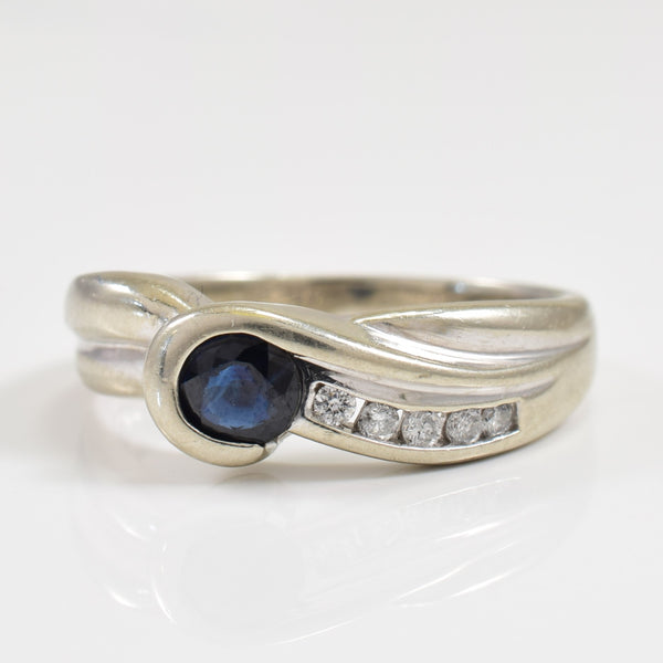 Sapphire & Diamond Ring | 0.40ct, 0.08ctw | SZ 7 |