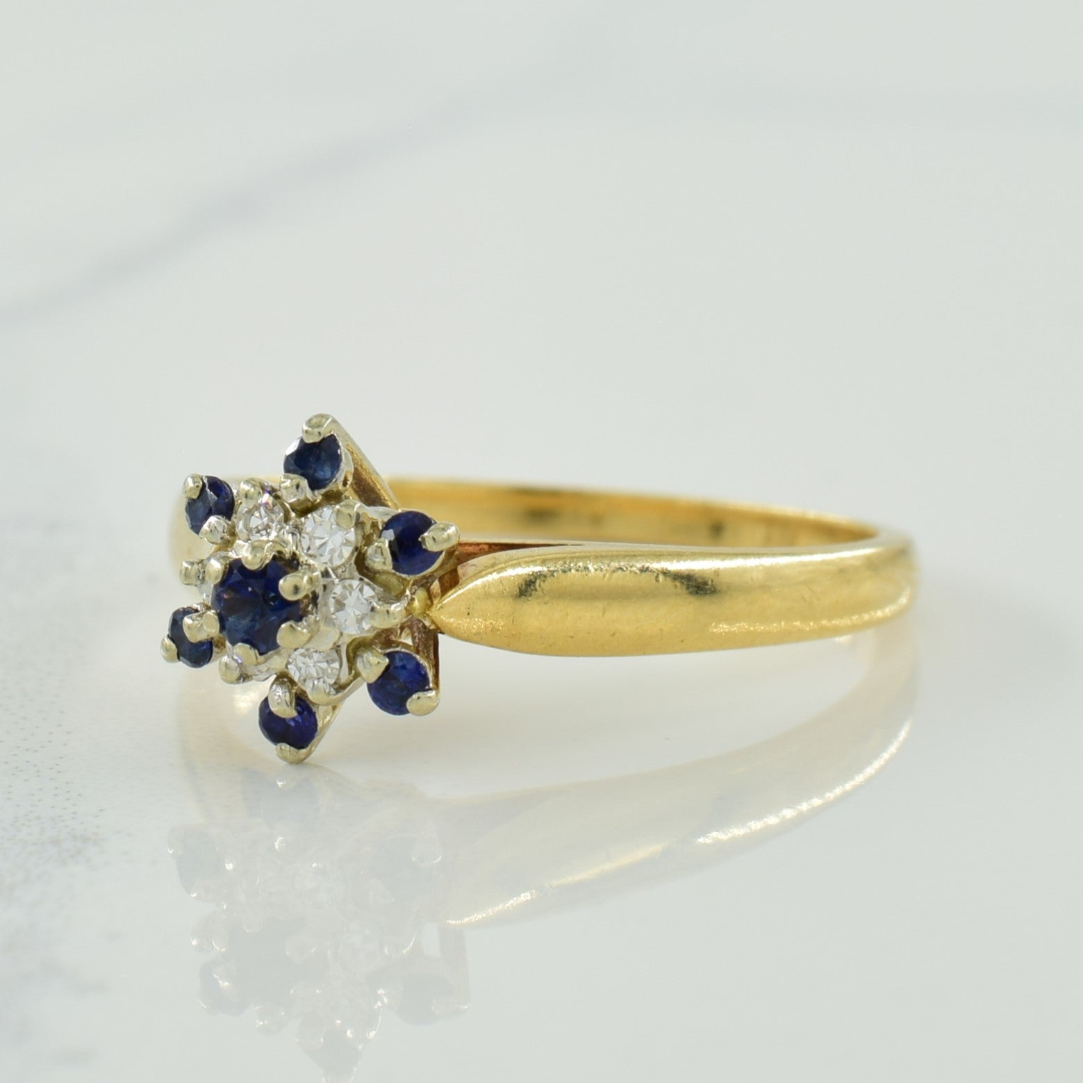 Blue Sapphire & Diamond Jewelry Suite | 1.50ctw, 0.12ctw | SZ 6.5 |