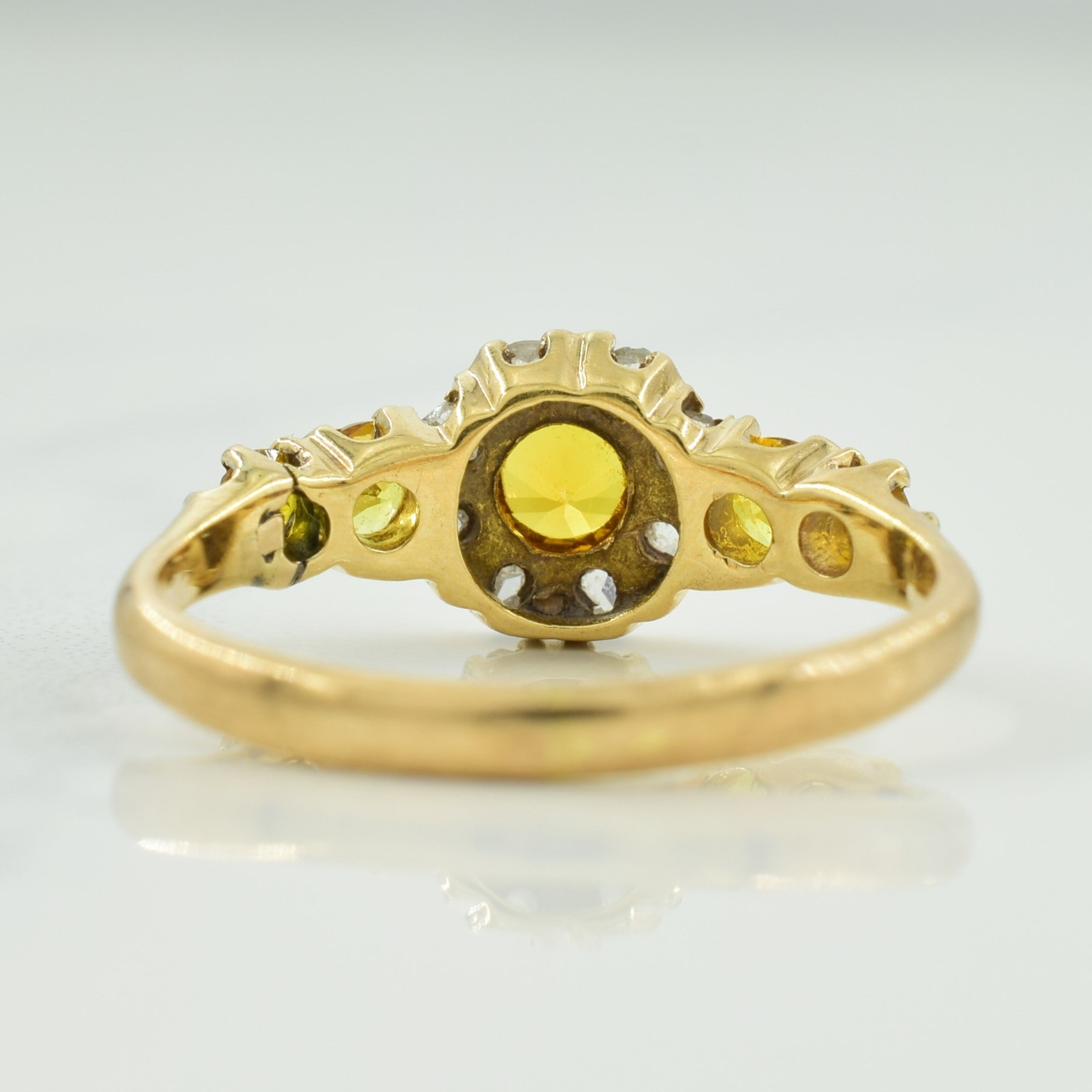 Synthetic Yellow Sapphire & Diamond Ring | 0.50ctw, 0.04ctw | SZ 5.25 |