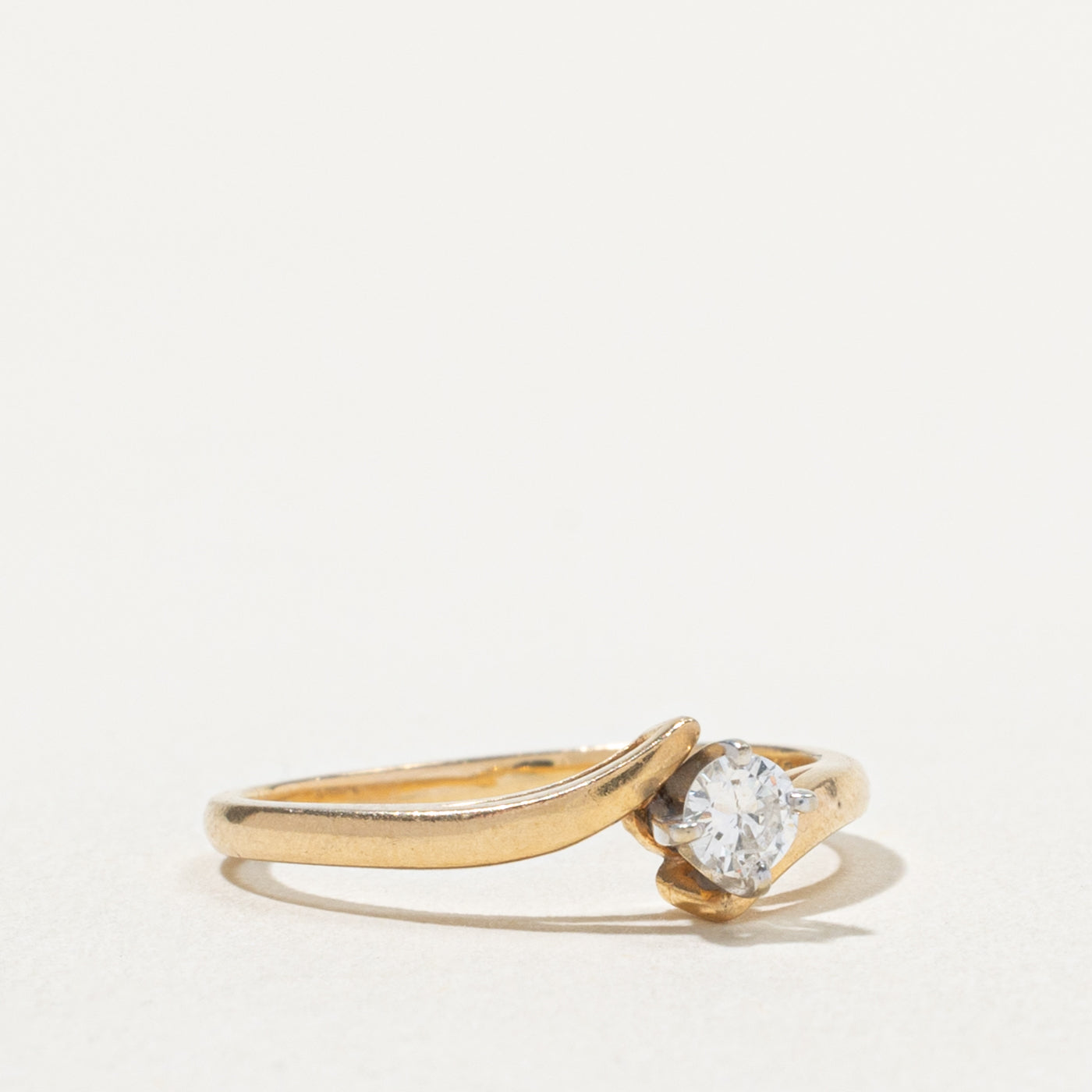 Canadian Solitaire Diamond Bypass Ring | 0.15ct | SZ 6