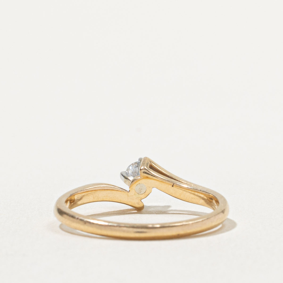 Canadian Solitaire Diamond Bypass Ring | 0.15ct | SZ 6