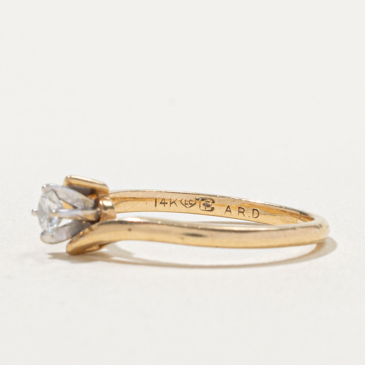 Canadian Solitaire Diamond Bypass Ring | 0.15ct | SZ 6