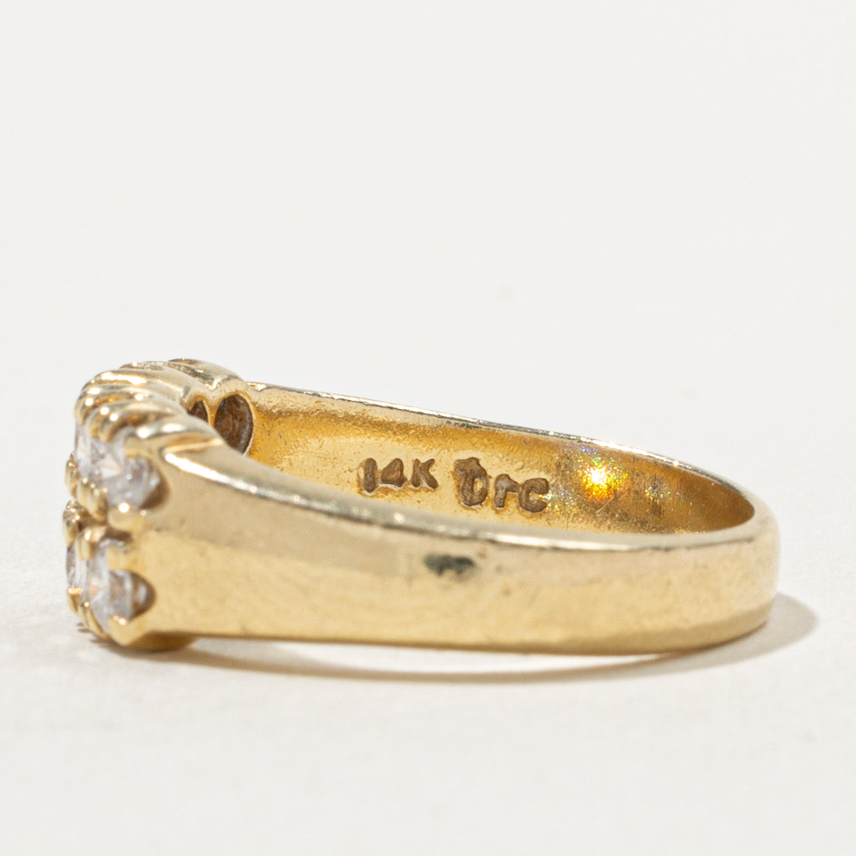 14k Double Row Diamond Ring | 0.90ctw | SZ 8.25