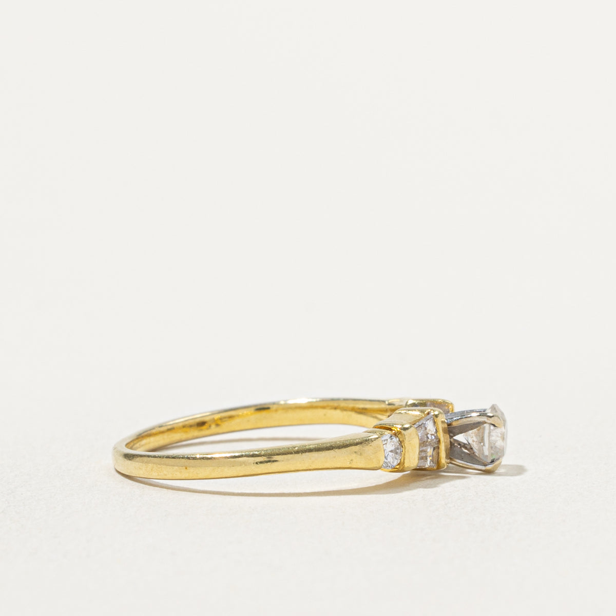 18k Diamond Baguette Cut Accented Ring | 0.48ctw | SZ 7.5
