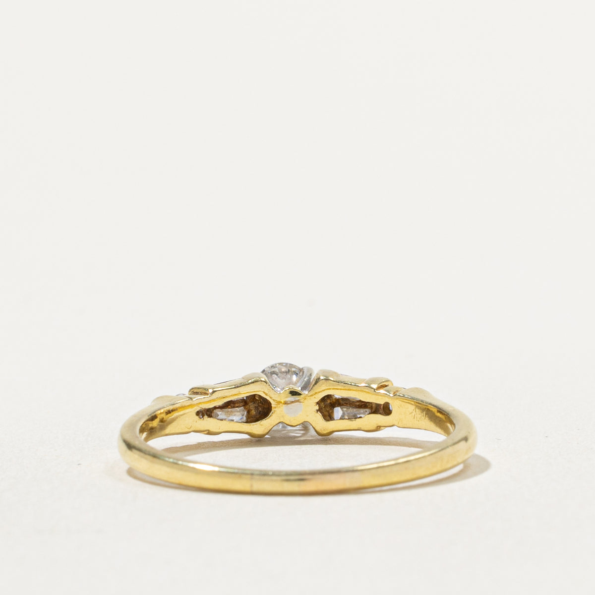 18k Diamond Baguette Cut Accented Ring | 0.48ctw | SZ 7.5
