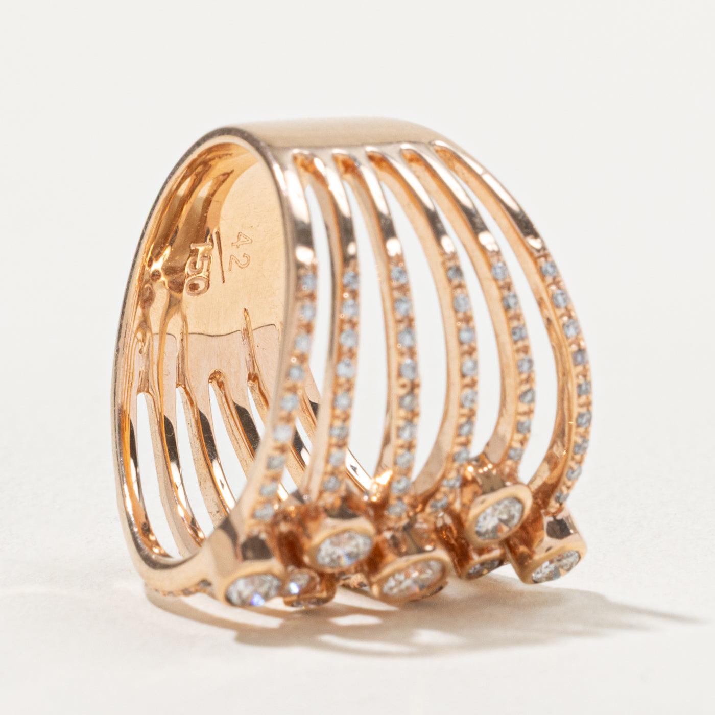 'Effy' Multi Row Diamond Bubble Ring | 0.70ctw | SZ 6.75