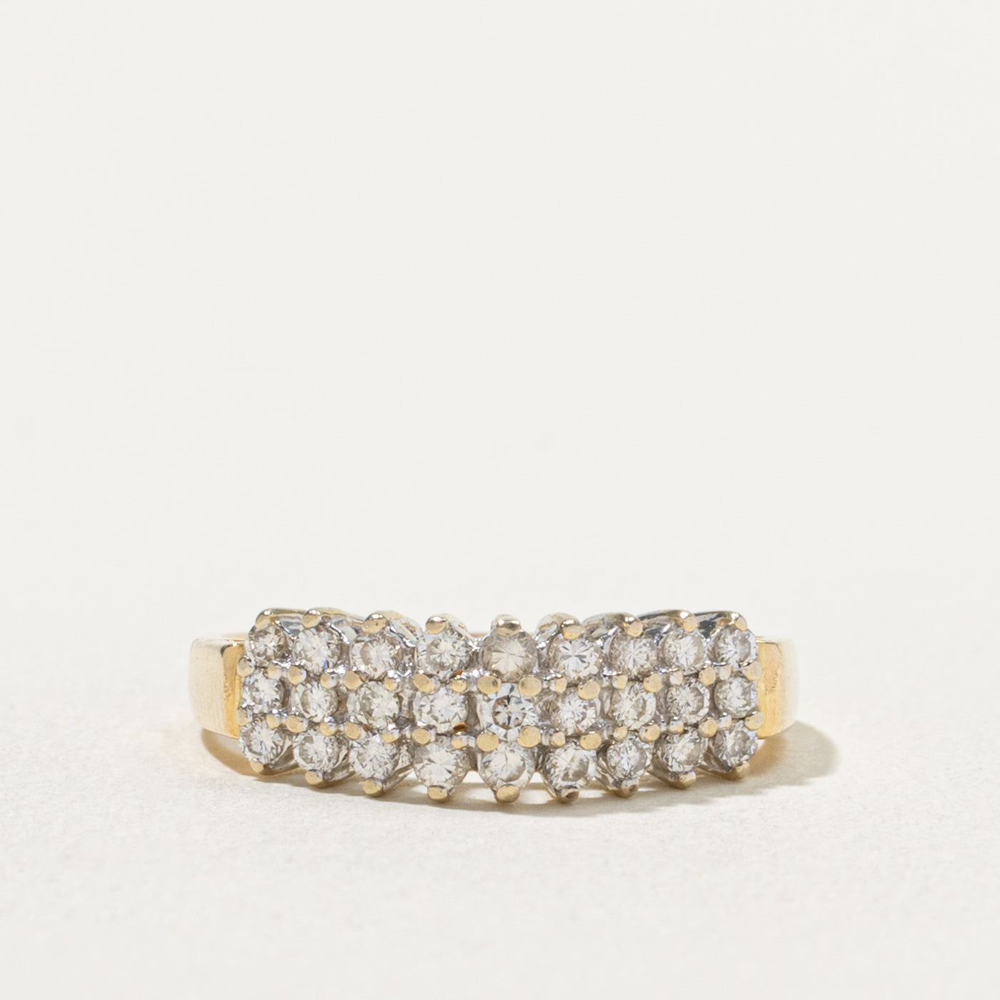 14k Multi Row Diamond Ring | 0.54ctw | SZ 7.25